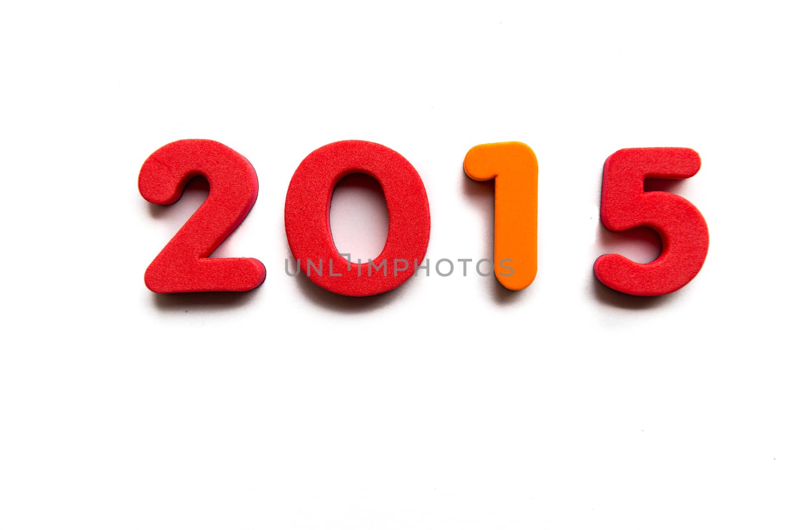2015 word in white background
