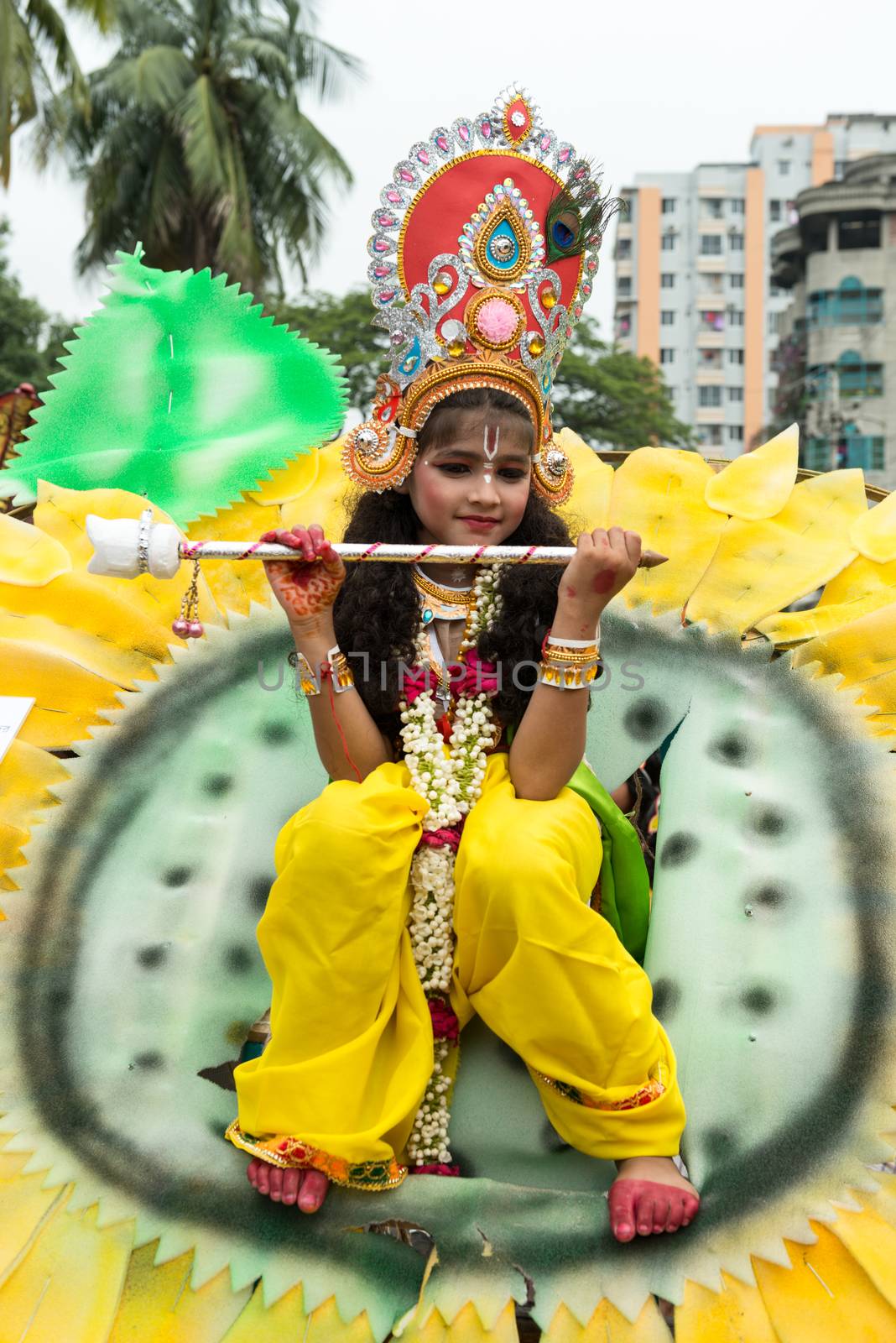 Dhaka, Bangladesh - August 17, 2014: Krishna Janmashtami is an annual celebration of the birth of the Hindu deity Krishna, the eighth avatar of Vishnu.