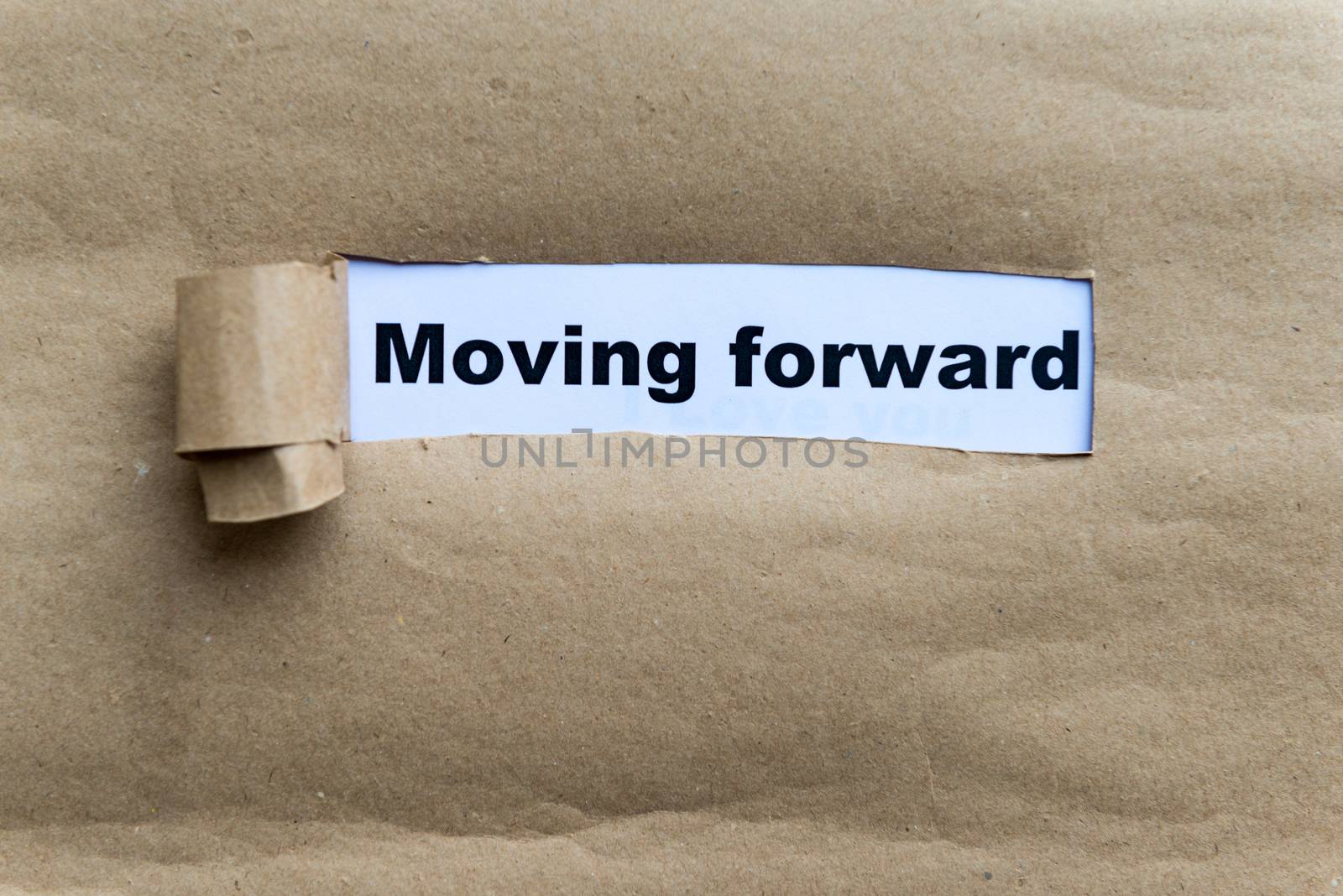 moving forward word on the white background