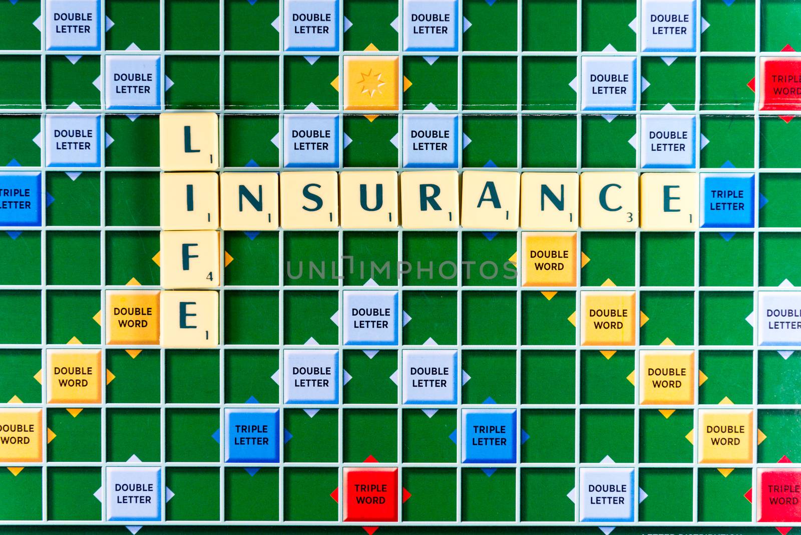 life insurance Crossword on the colorful game board