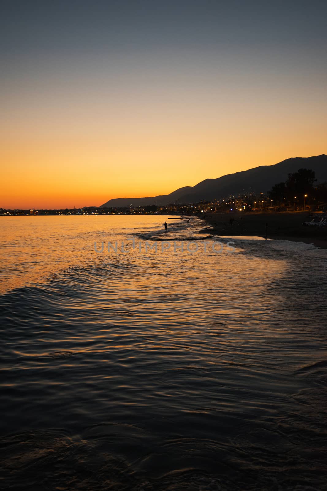 Alanya city, view from the beach, one of the famous destinations in Turkey