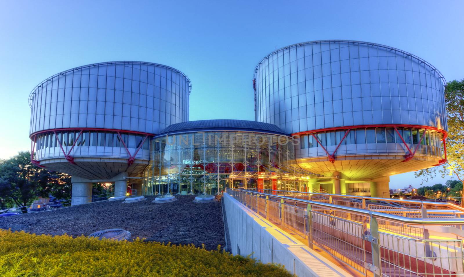 European Court of Human Rights building in Strasbourg, France, H by Elenaphotos21