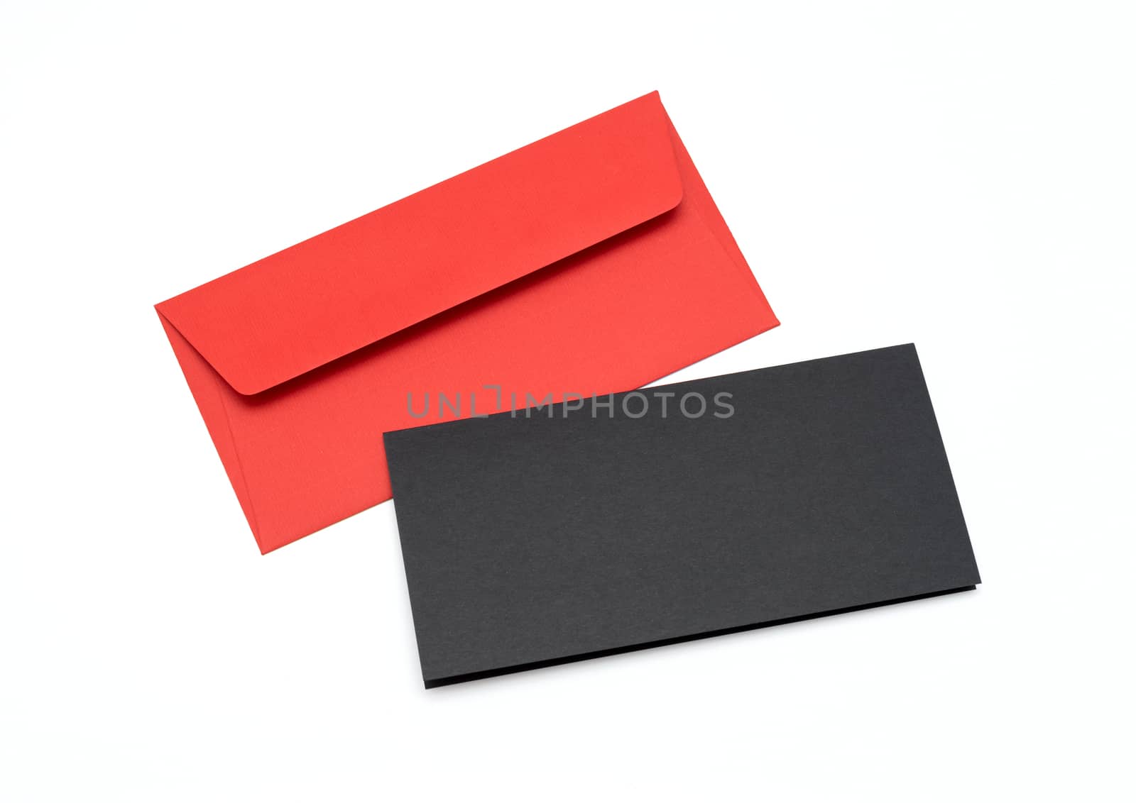 Red envelope isolated on white background by DNKSTUDIO