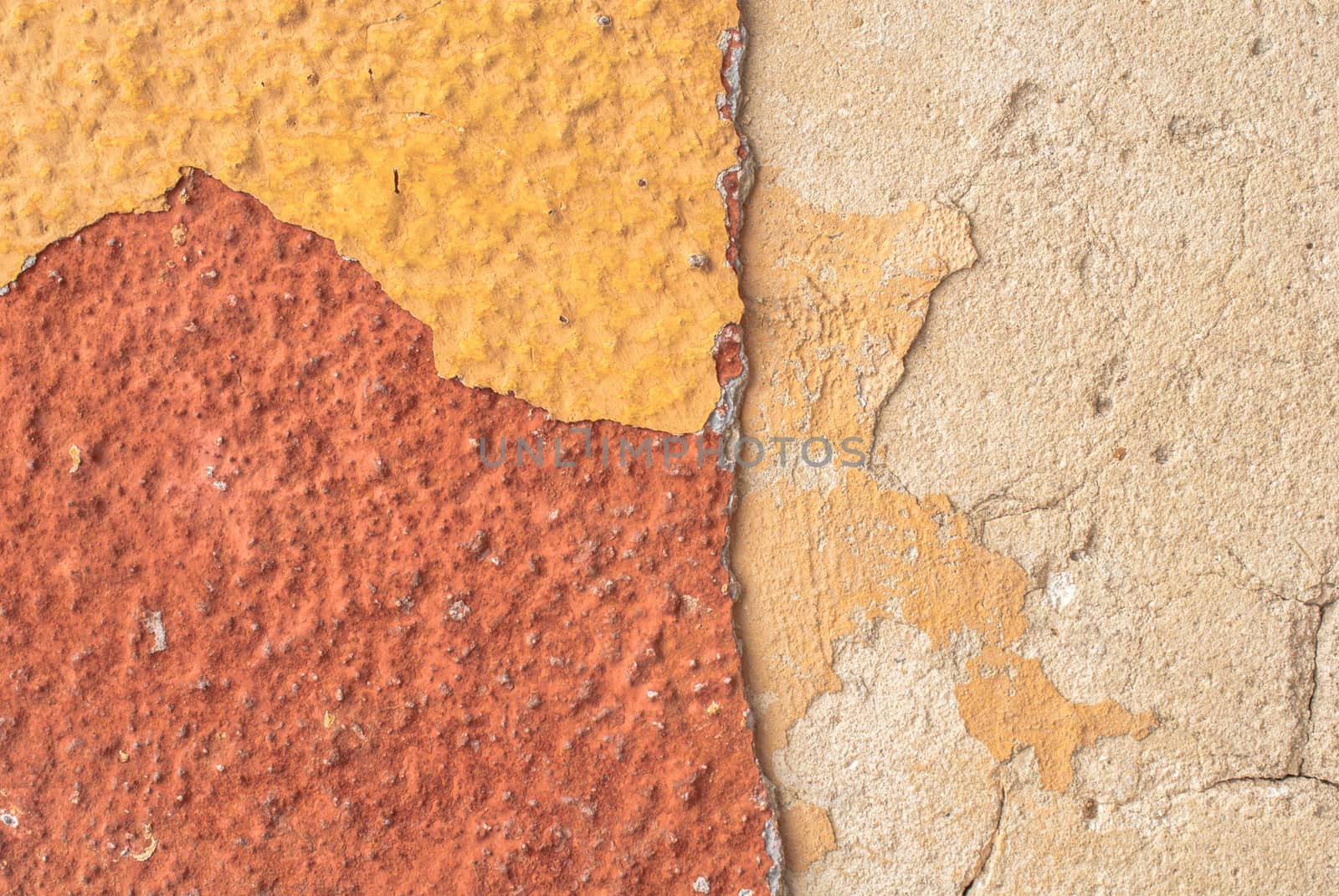 concrete wall with old plaster chipped, grunge concrete surface, great background or texture by uvisni