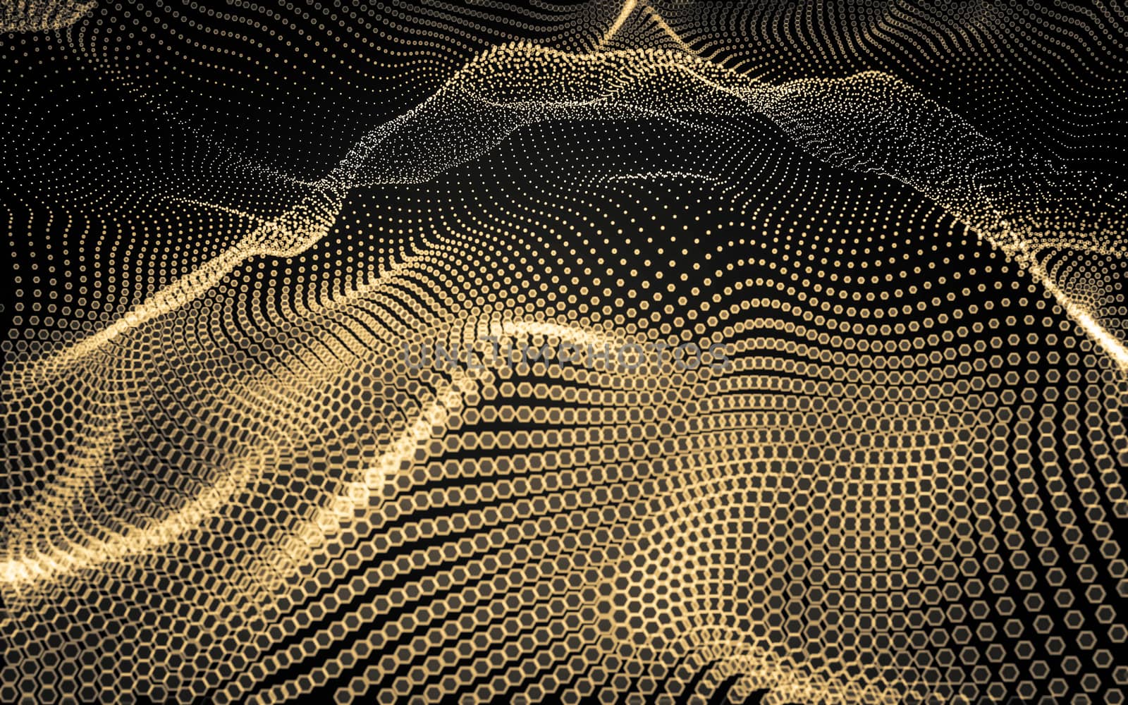 Abstract polygonal space low poly dark background with connecting dots and lines. Connection structure. 3d rendering