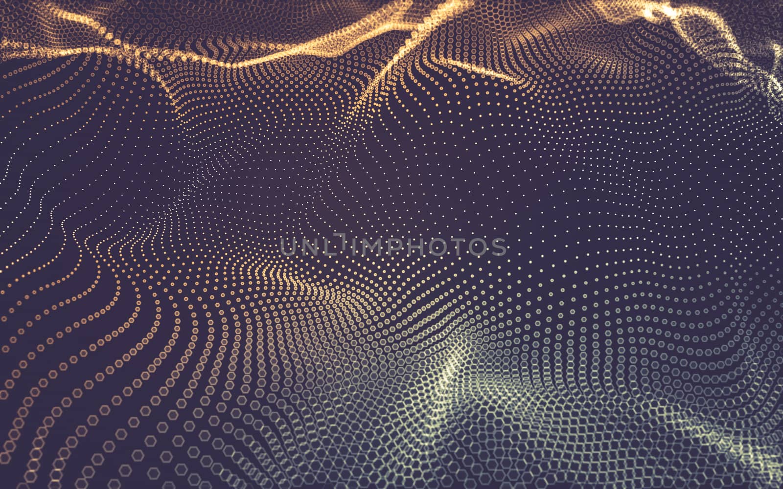 Abstract polygonal space low poly dark background with connecting dots and lines. Connection structure. 3d rendering