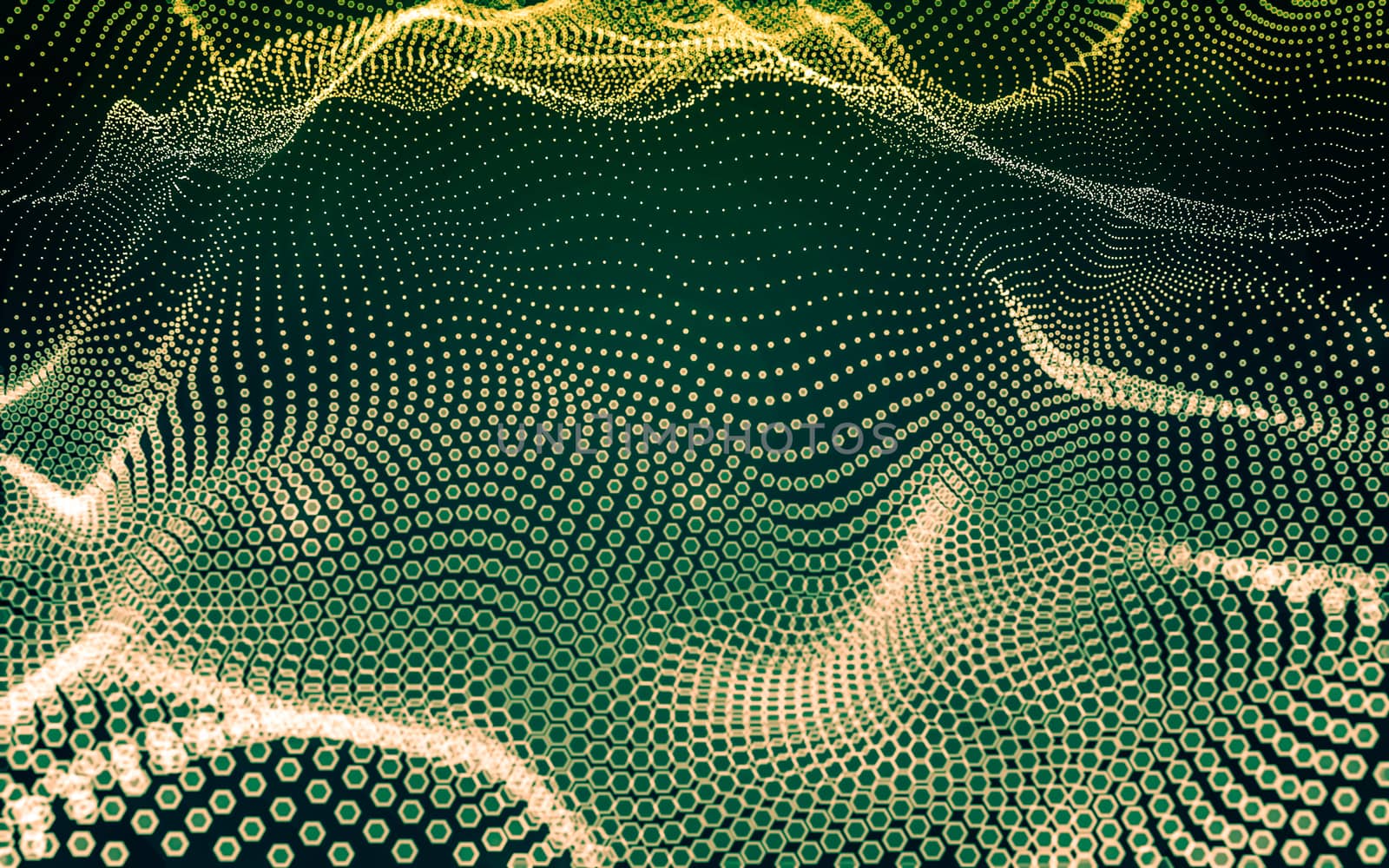 Abstract polygonal space low poly dark background with connecting dots and lines. Connection structure. 3d rendering