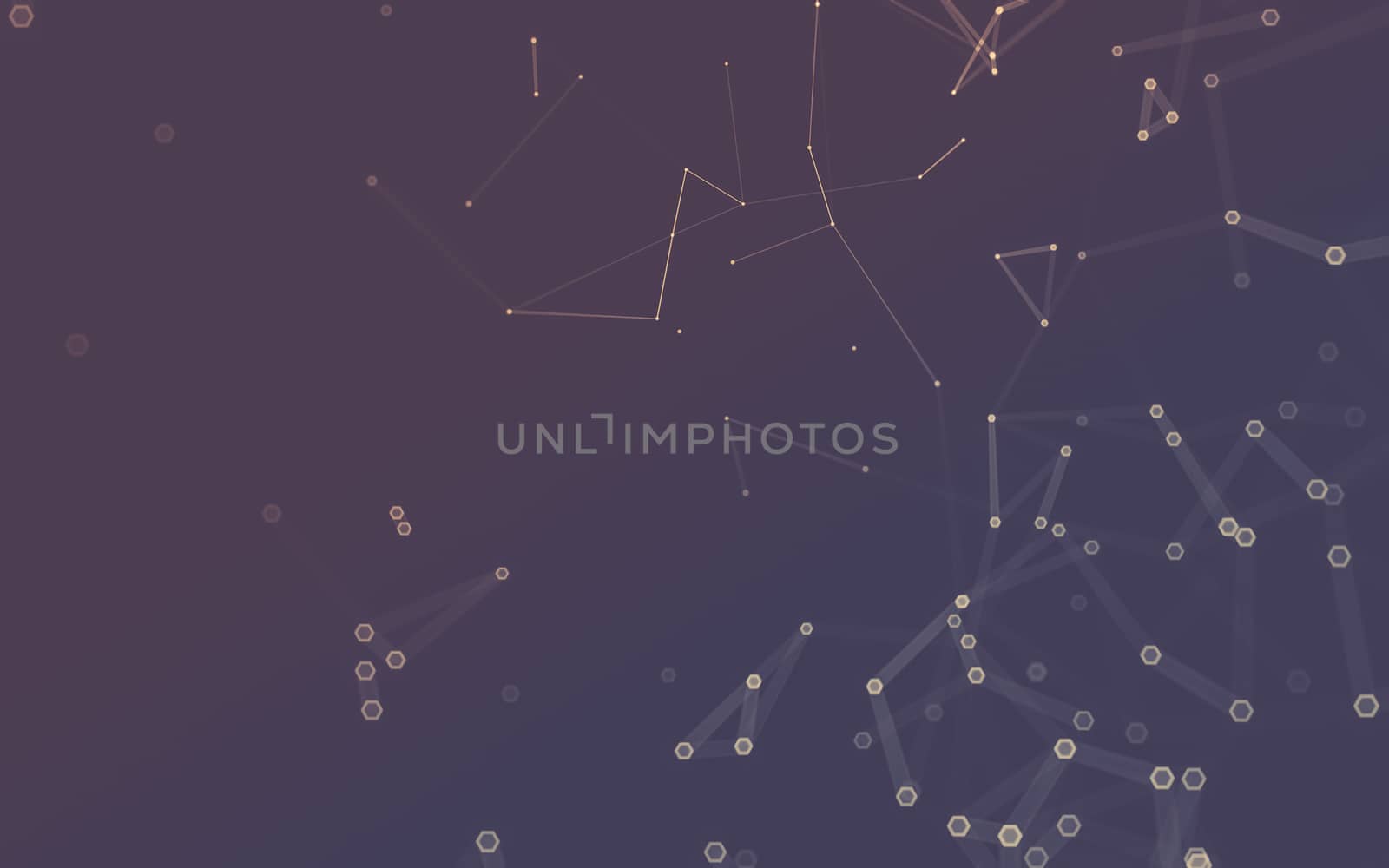 Abstract polygonal space low poly dark background with connecting dots and lines. Connection structure. 3d rendering