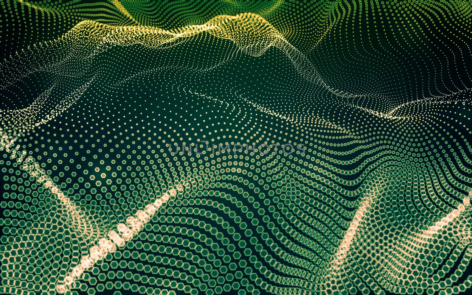 Abstract polygonal space low poly dark background with connecting dots and lines. Connection structure. 3d rendering