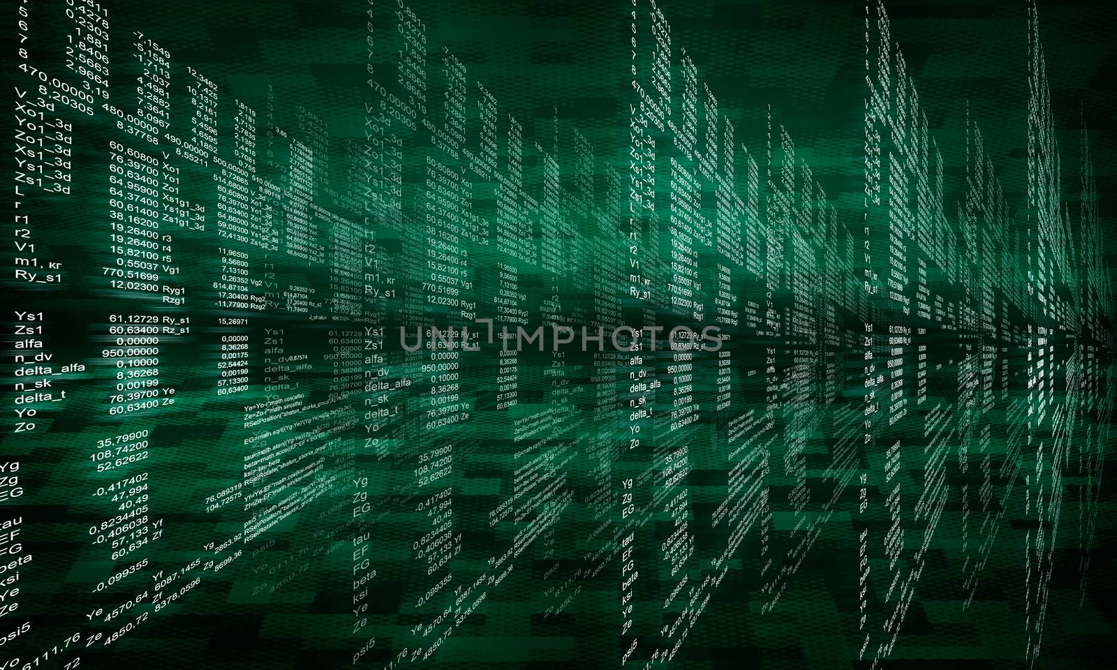Matrix background with the green symbols by cherezoff