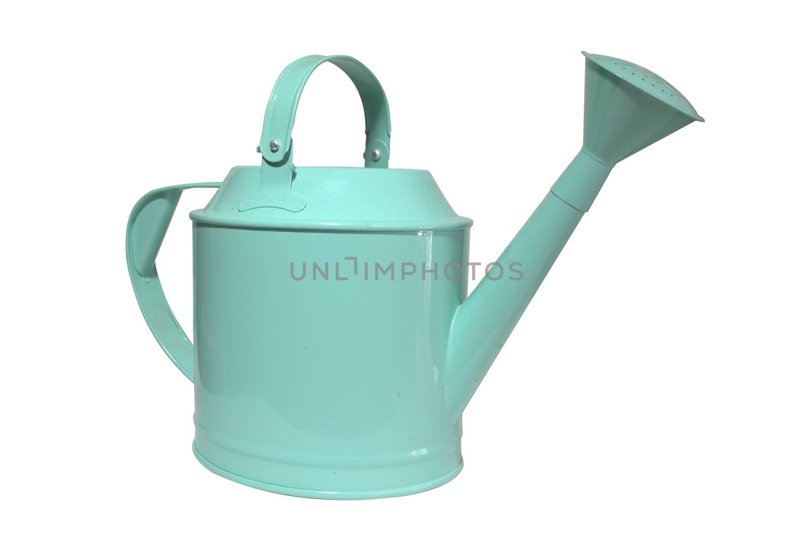 Watering can, pot on white background