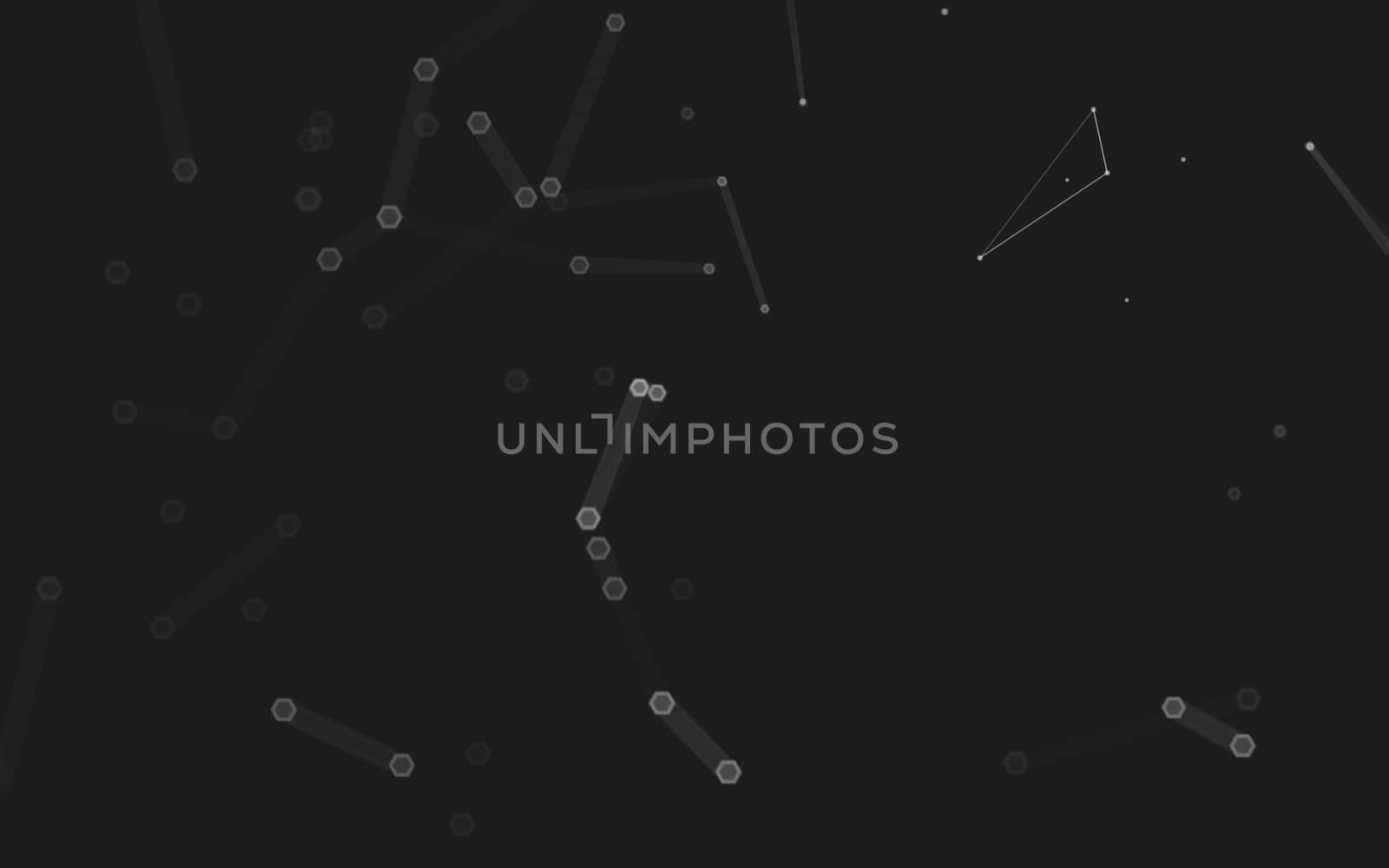 Abstract polygonal space low poly dark background with connecting dots and lines. Connection structure. 3d rendering