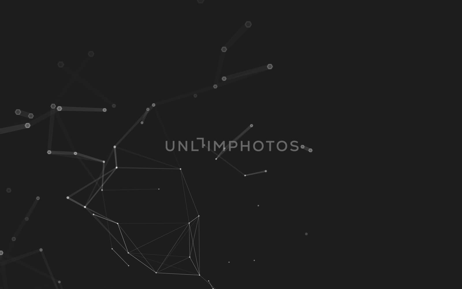 Abstract polygonal space low poly dark background, 3d rendering by teerawit