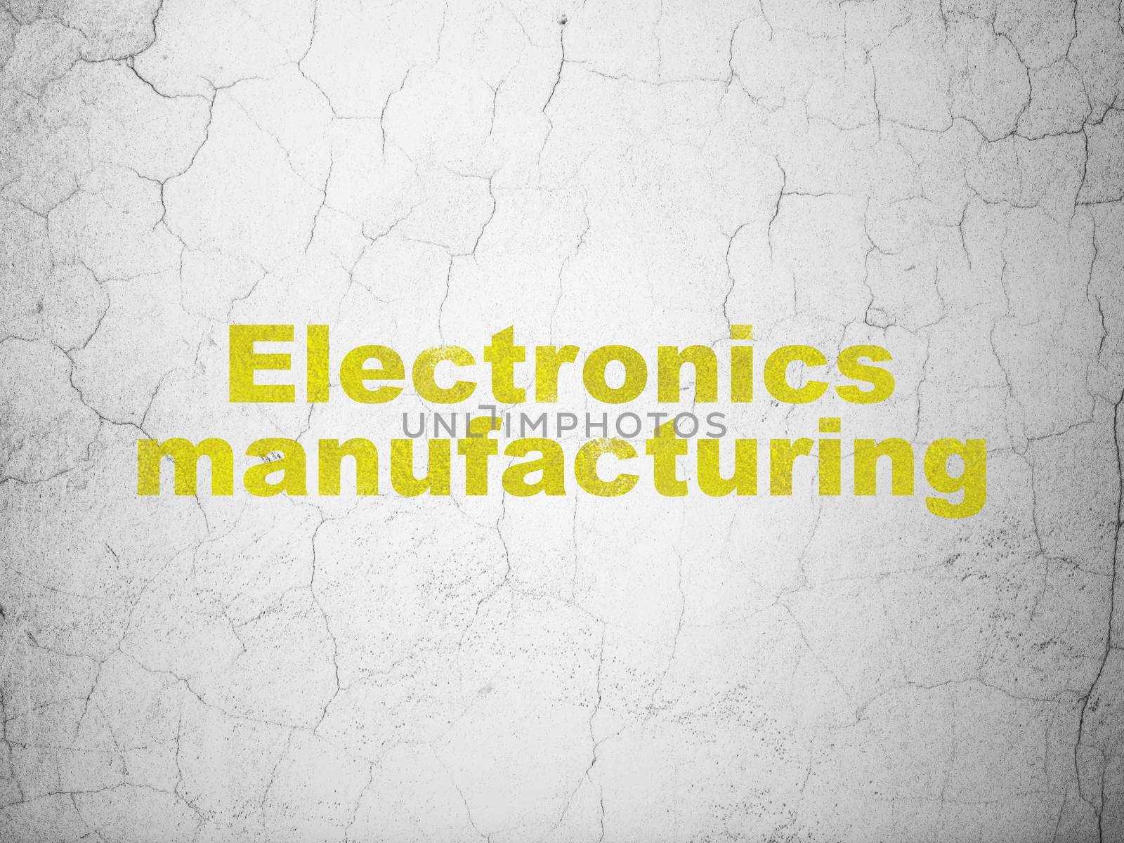 Manufacuring concept: Electronics Manufacturing on wall background by maxkabakov