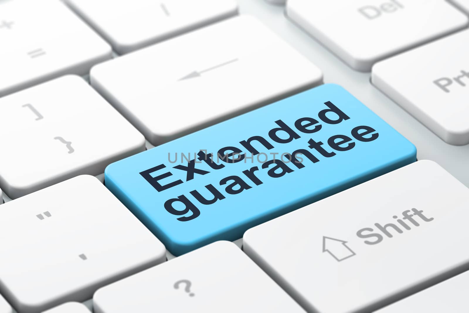 Insurance concept: Extended Guarantee on computer keyboard background by maxkabakov