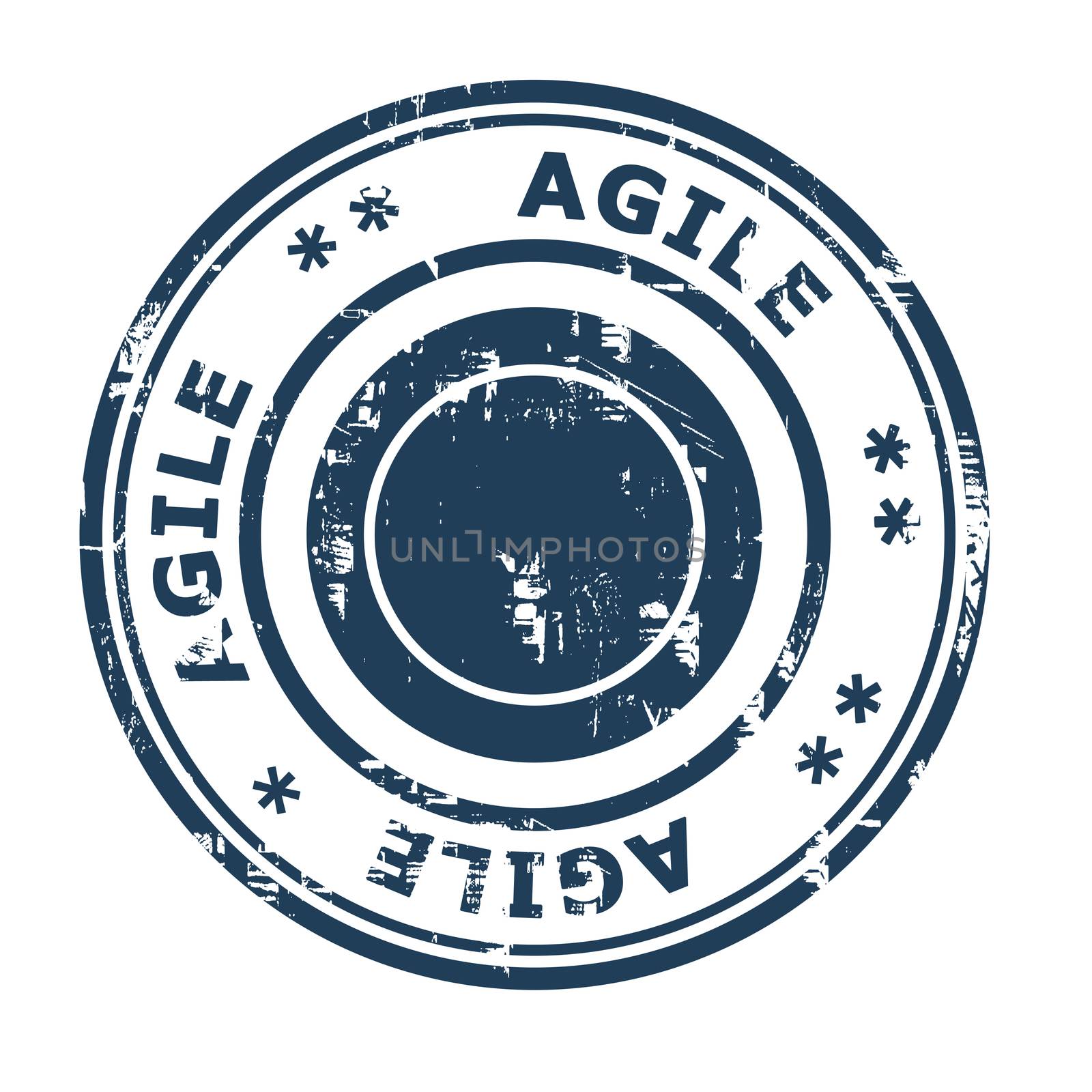 Agile business concept stamp by speedfighter