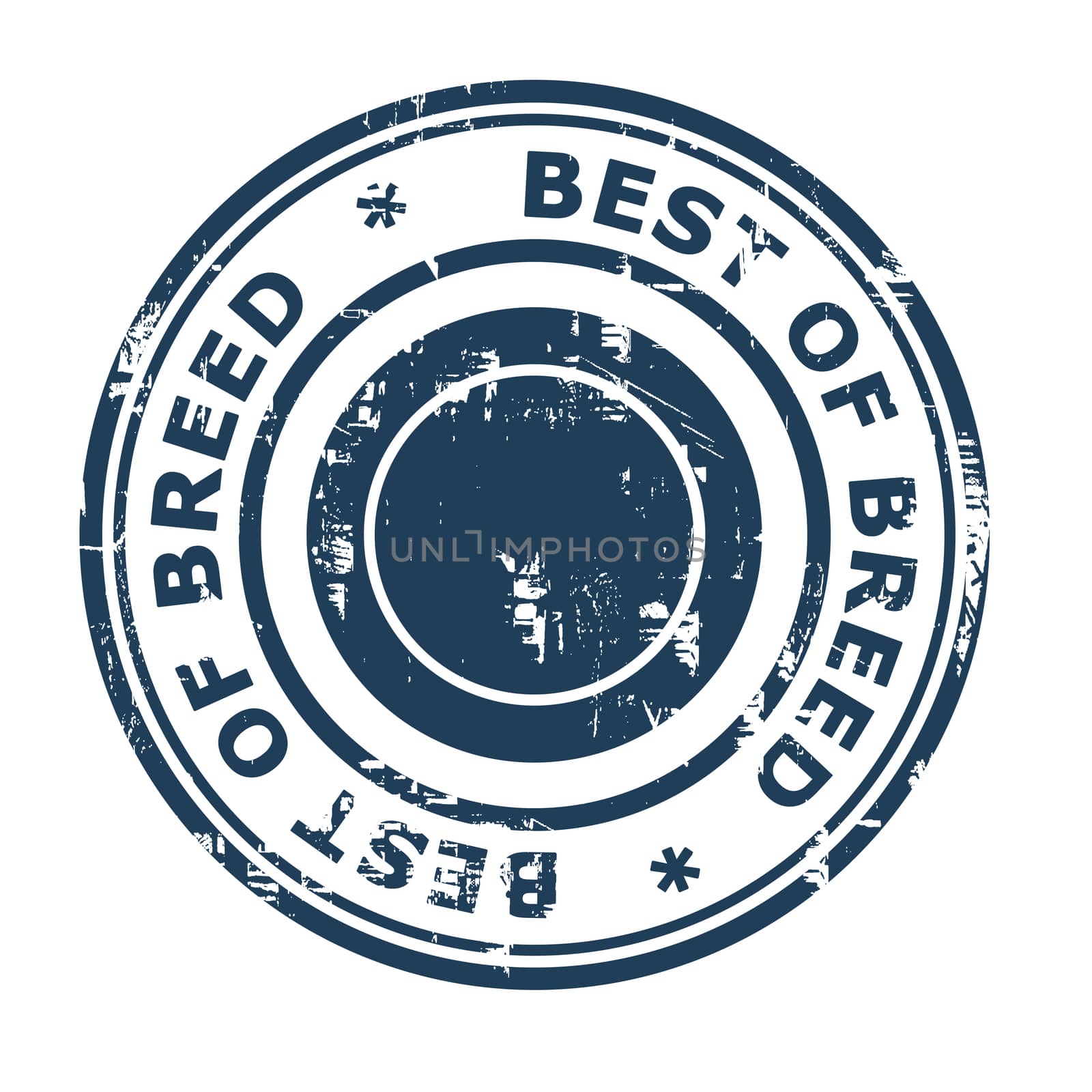 Best of Breed business concept rubber stamp isolated on a white background.