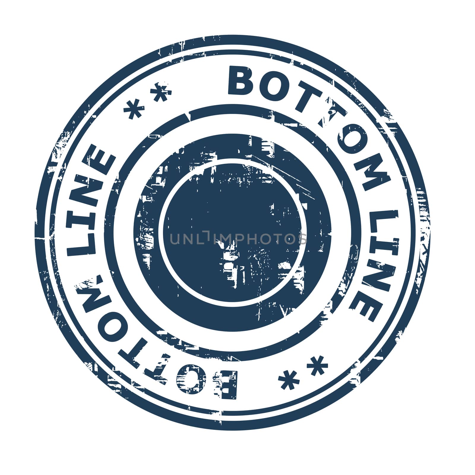 Bottom line business concept rubber stamp by speedfighter