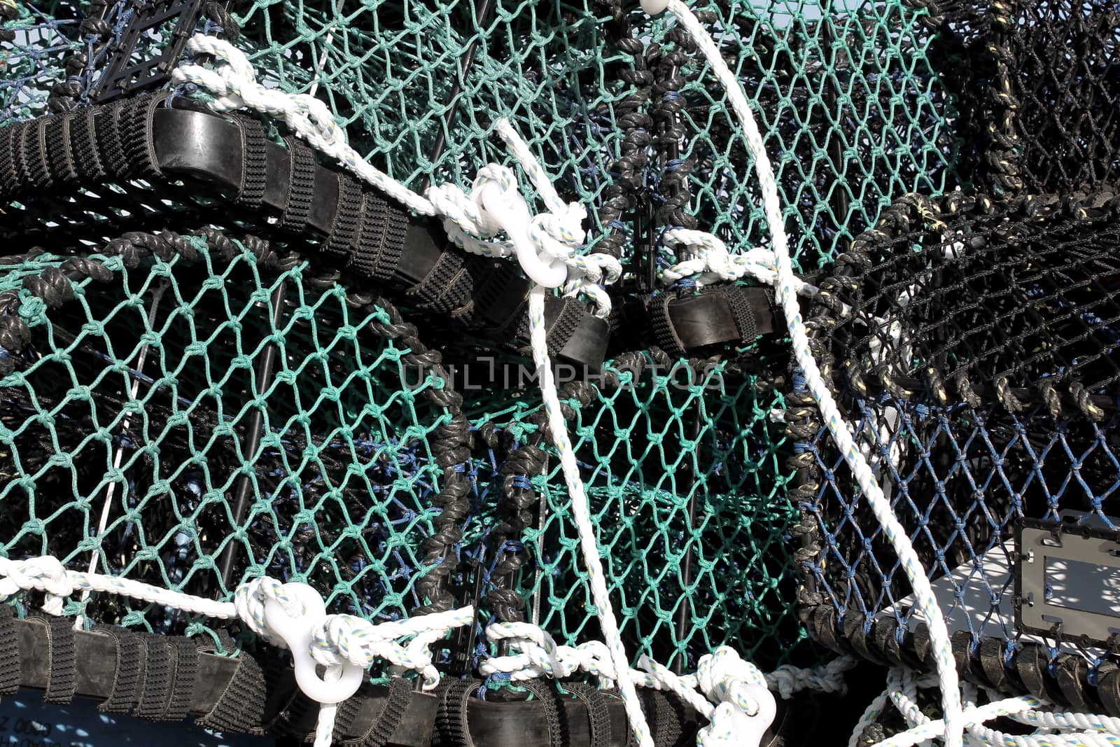 Stack of lobster pots by speedfighter
