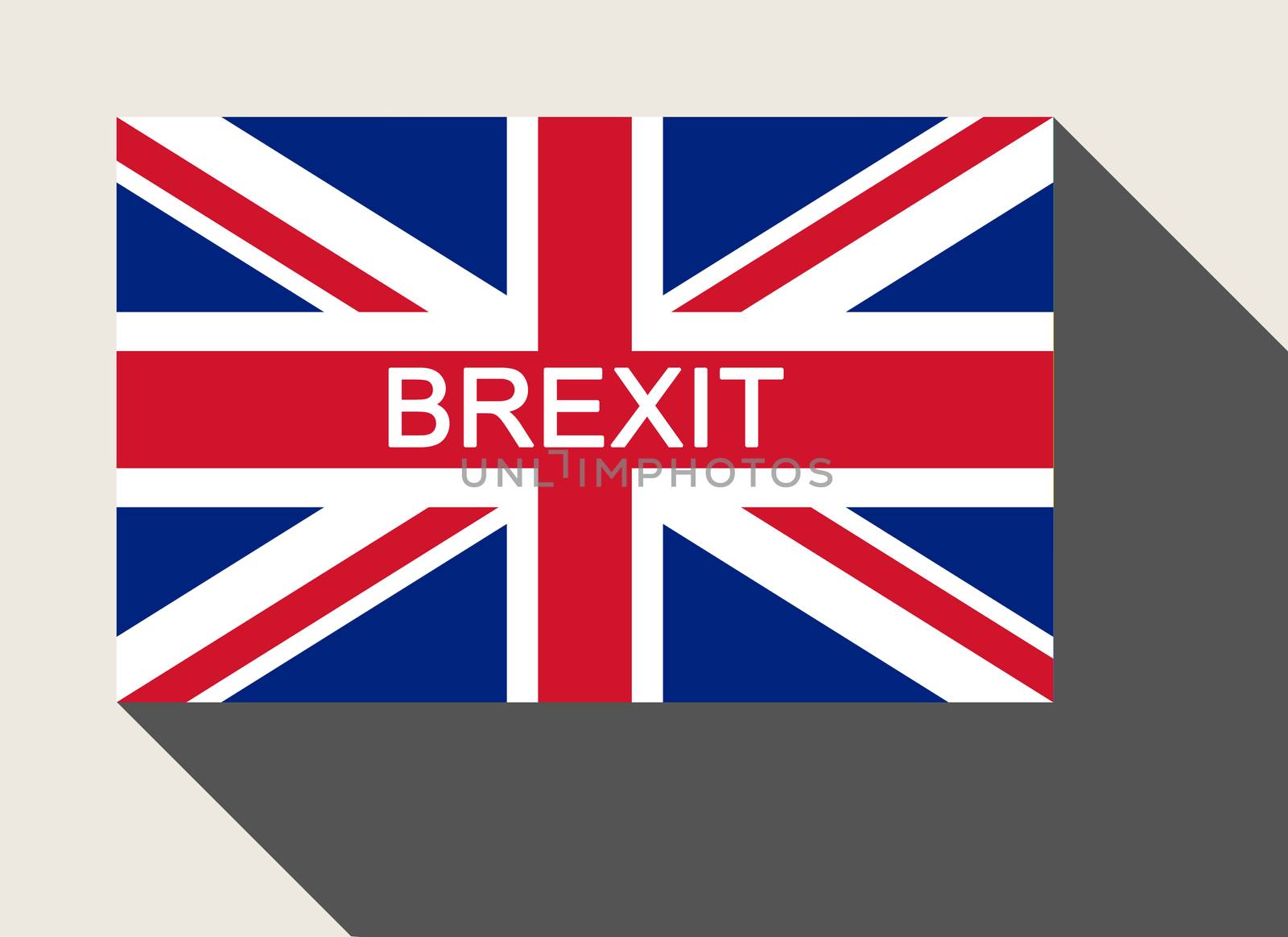 United Kingdom Brexit flag in flat web design style.