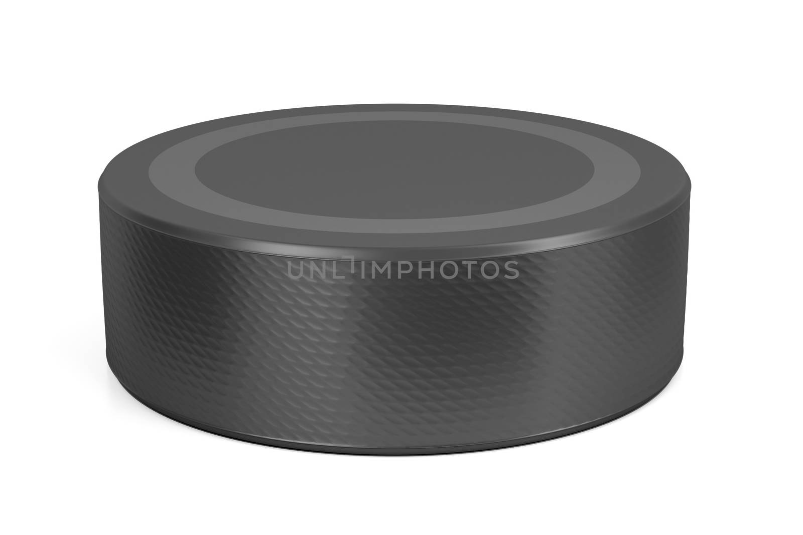 Ice hockey puck on white background 