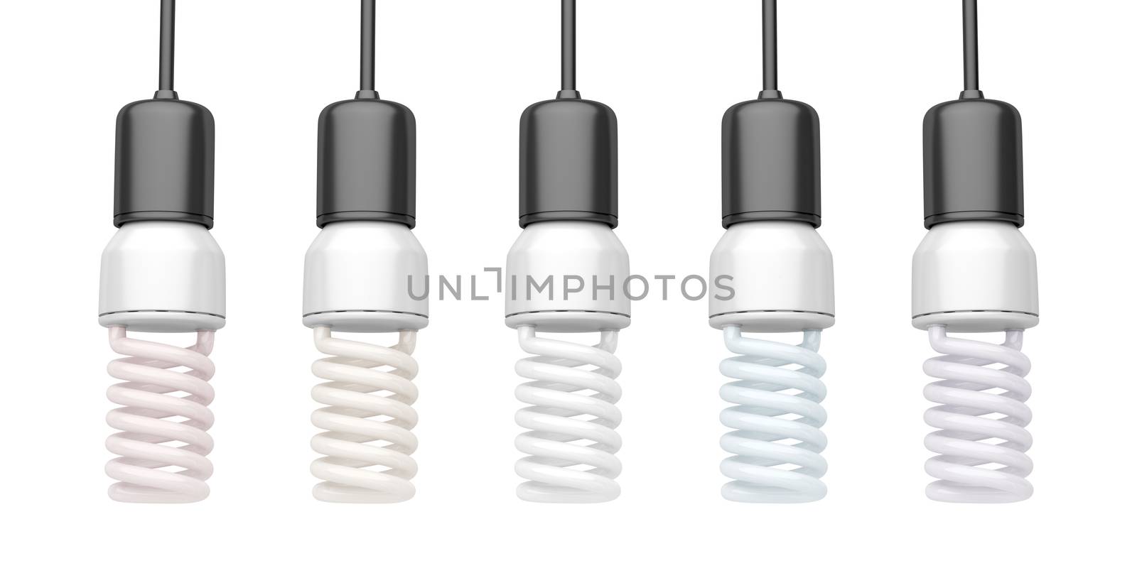 Light bulbs with different color temperatures  by magraphics