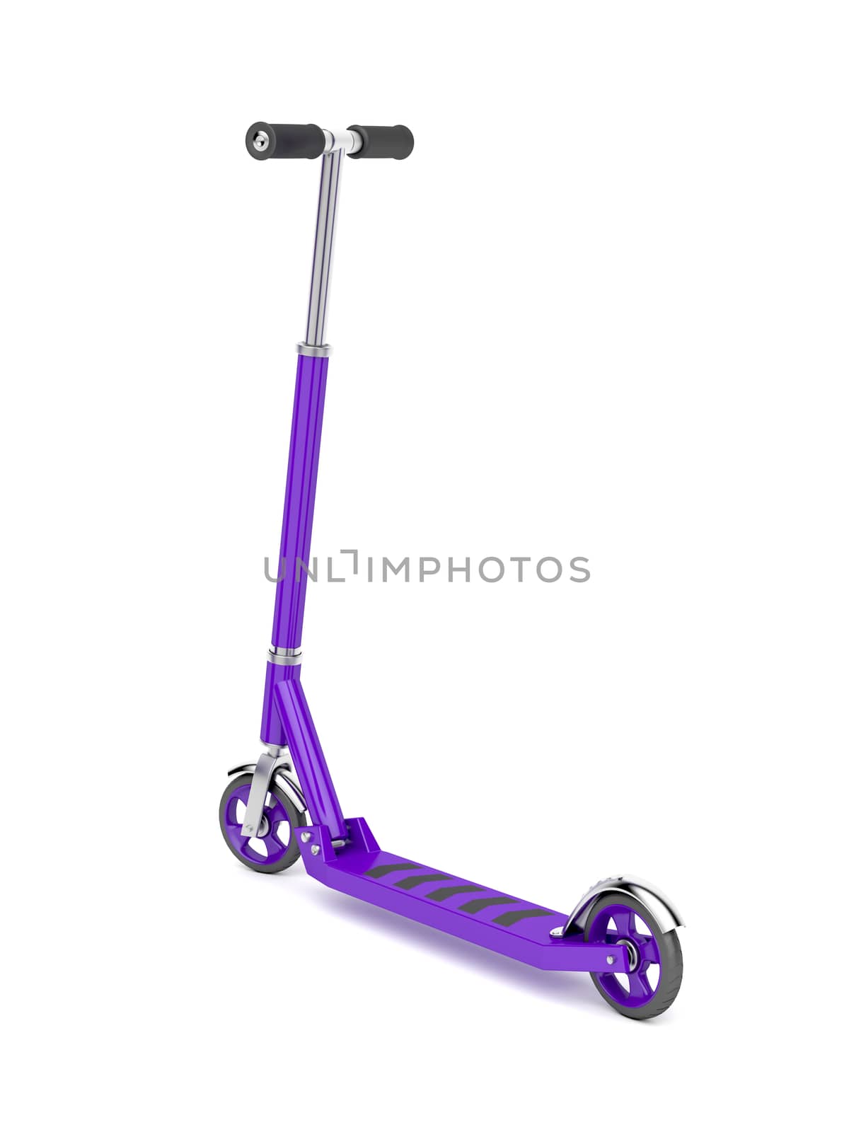 Push scooter on white background 