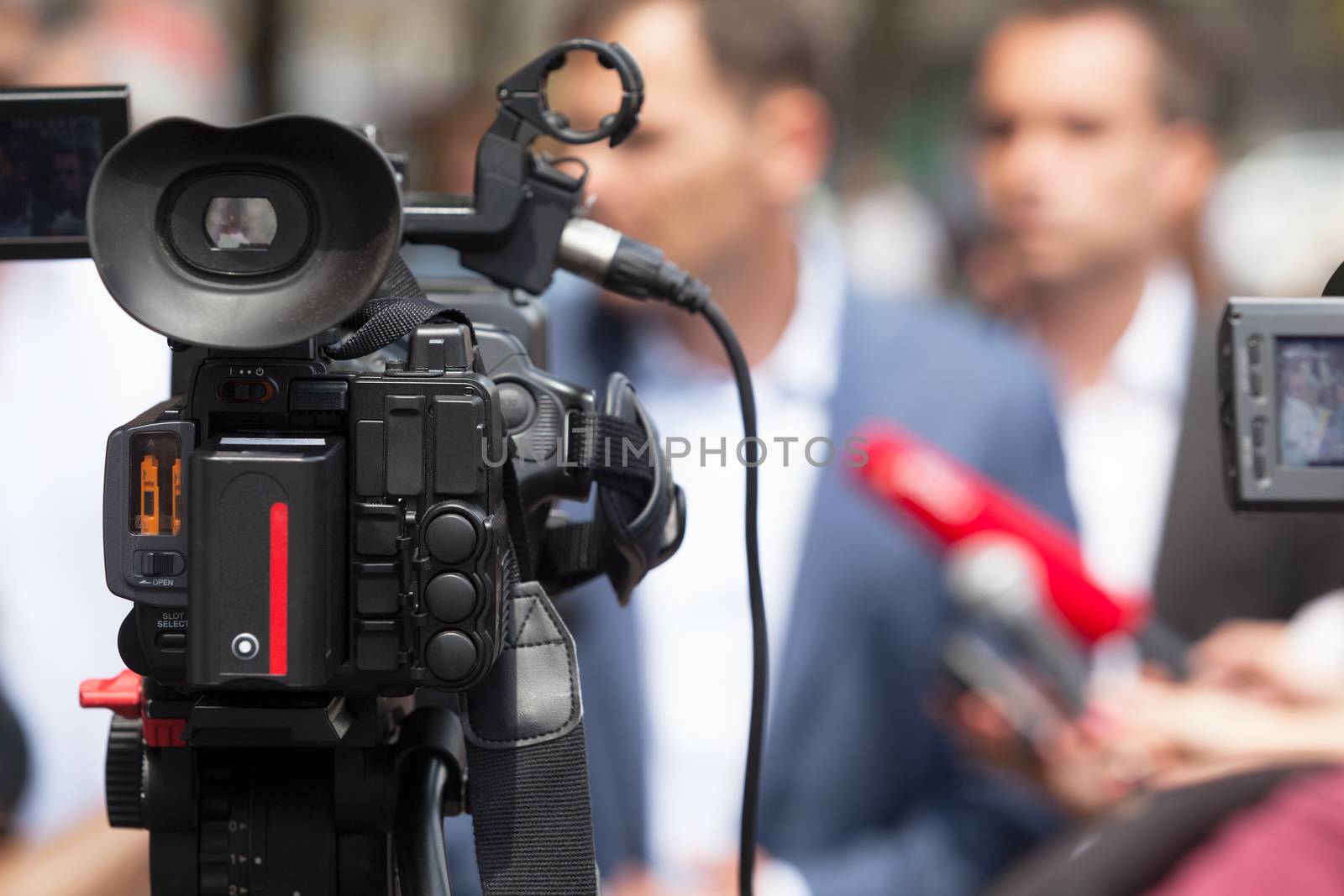 News conference. Journalism. by wellphoto