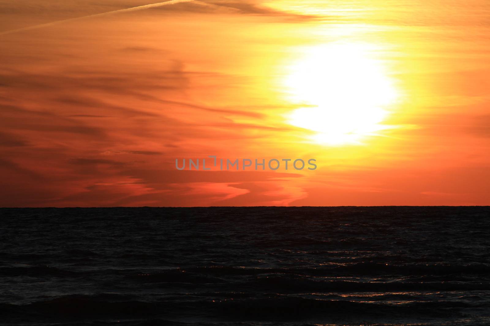 Sunset on Lake Huron in late spring