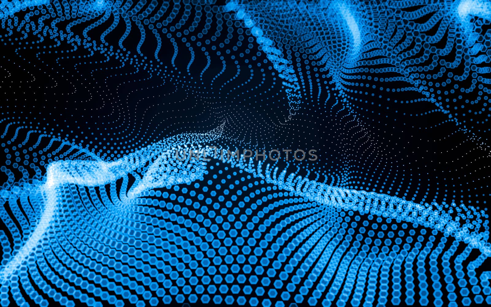 Abstract polygonal space low poly dark background with connecting dots and lines. Connection structure. 3d rendering