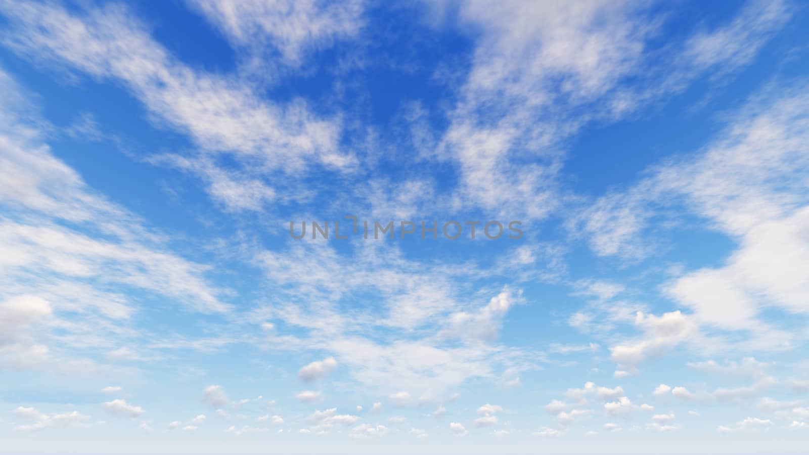 Cloudy blue sky abstract background, blue sky background with tiny clouds, 3d rendering

