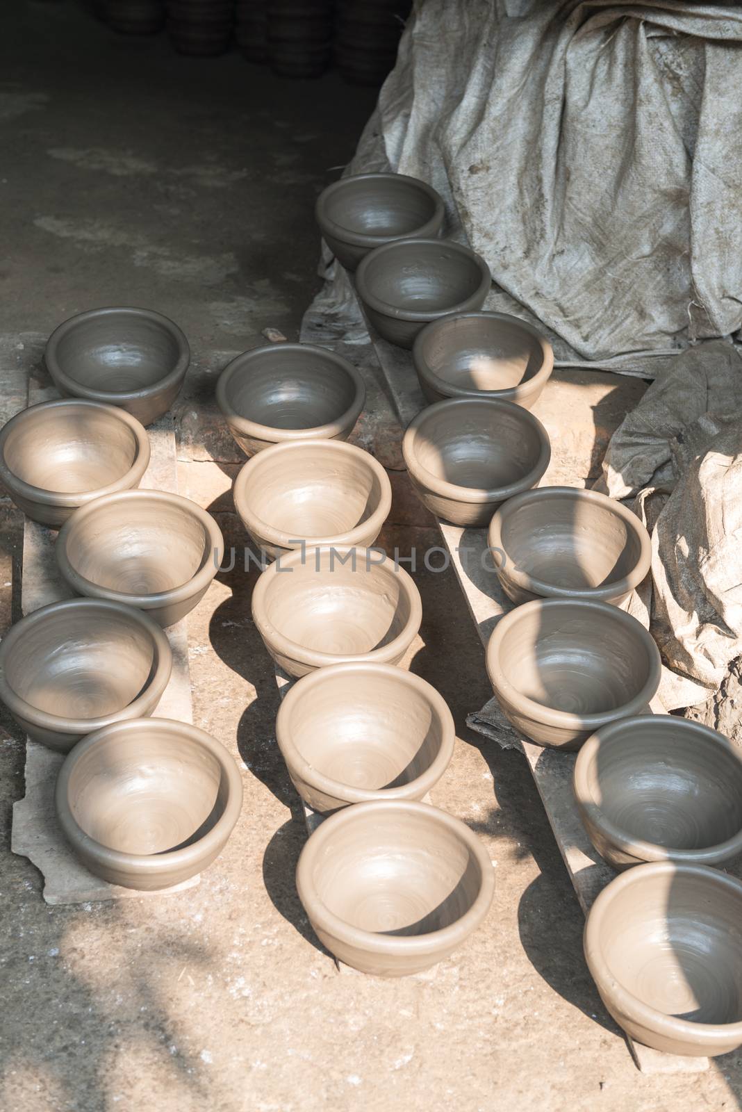 bangladeshi Handmade Pots In pottery village, bangladesh