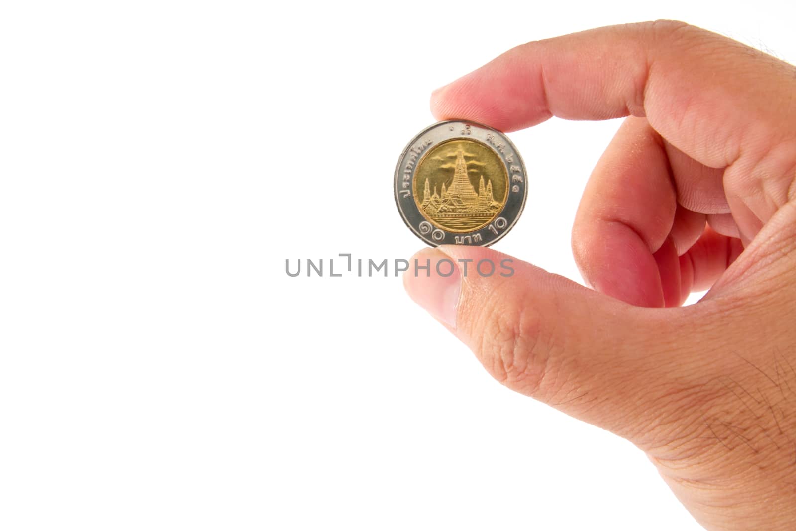 hand and coin 