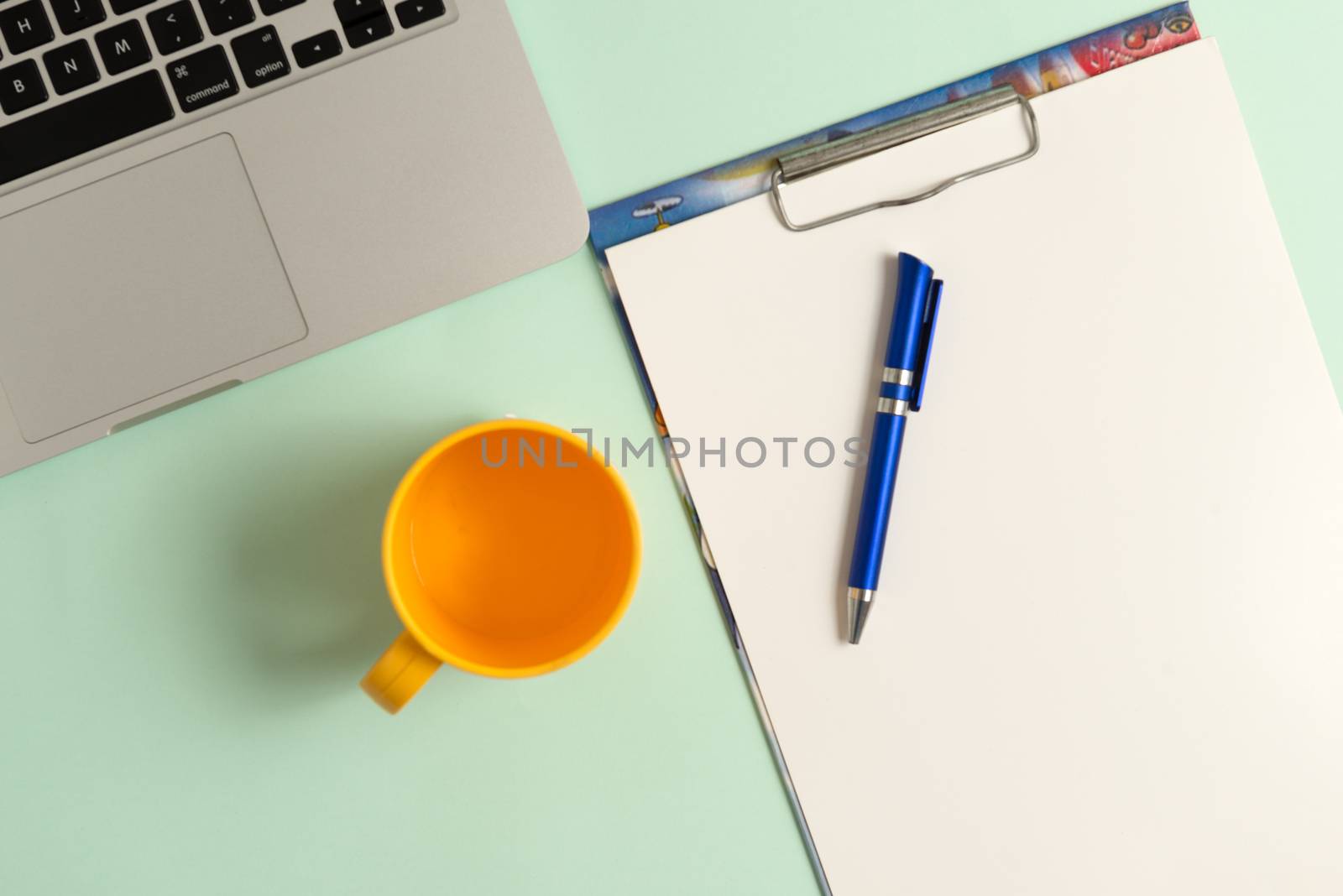 Blog or blogging text on the desk with copy space