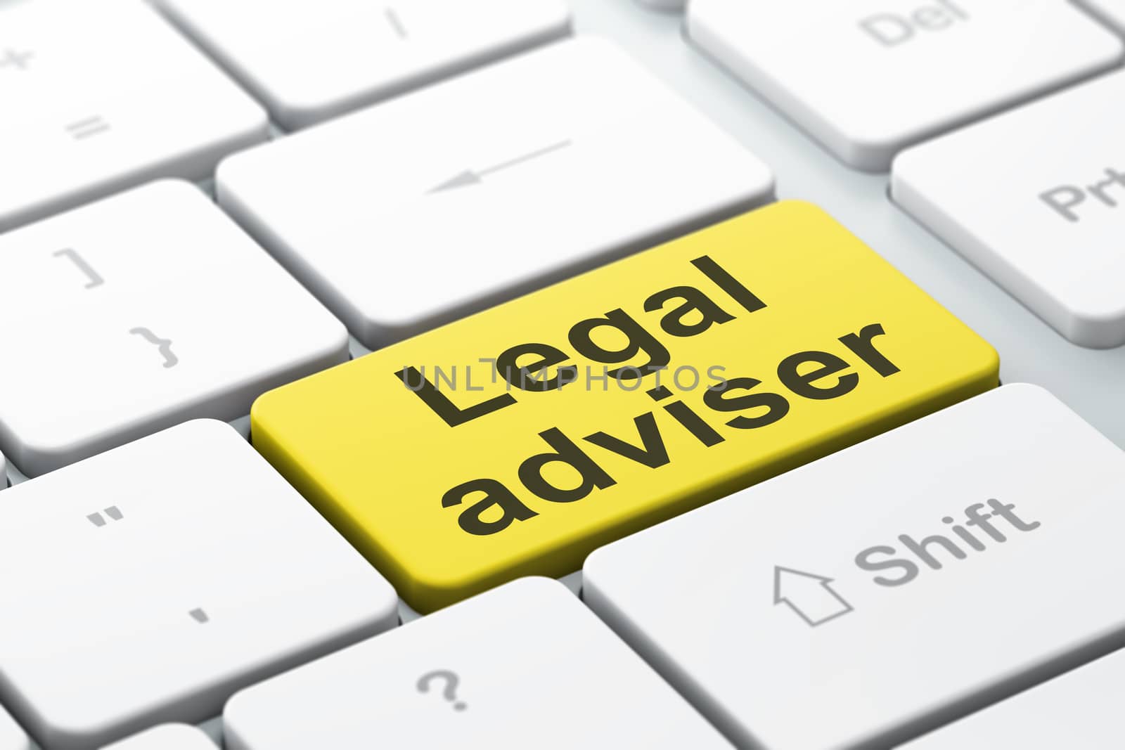 Law concept: Legal Adviser on computer keyboard background by maxkabakov