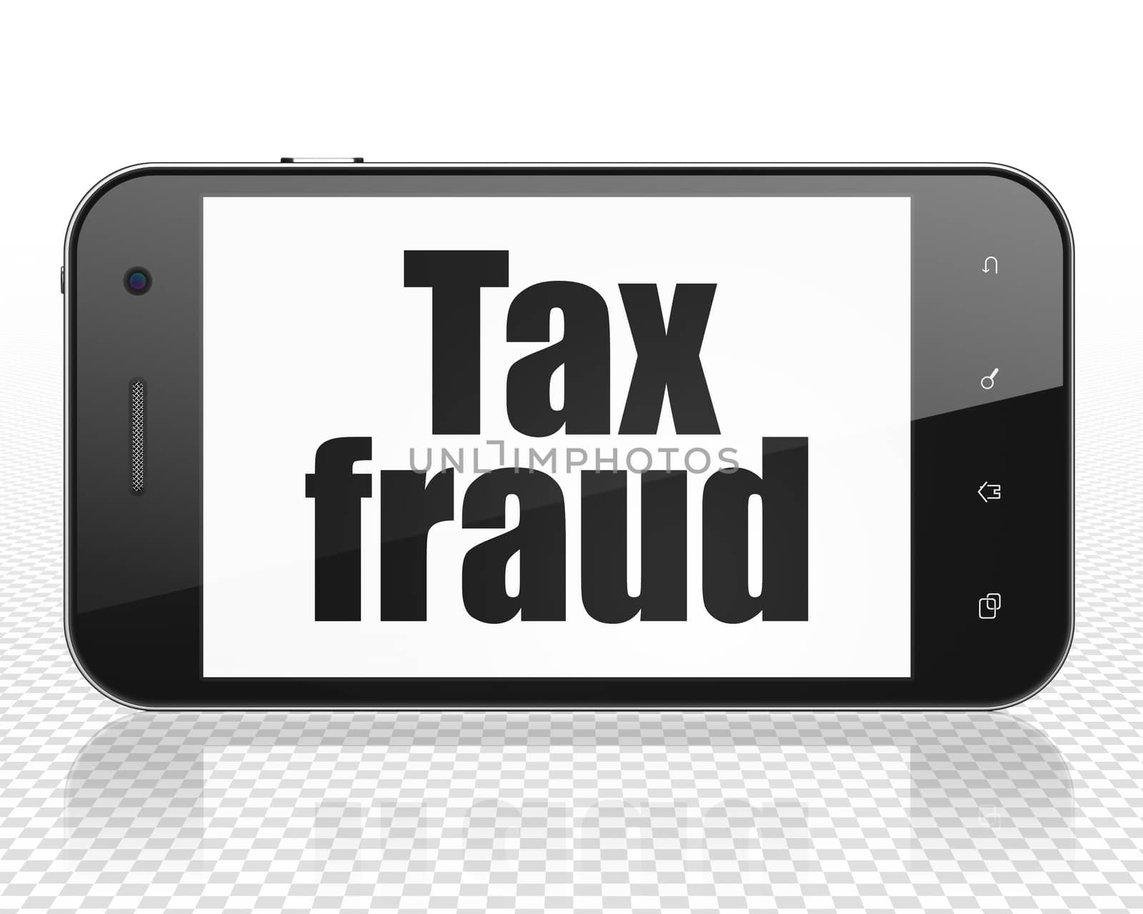 Law concept: Smartphone with Tax Fraud on display by maxkabakov