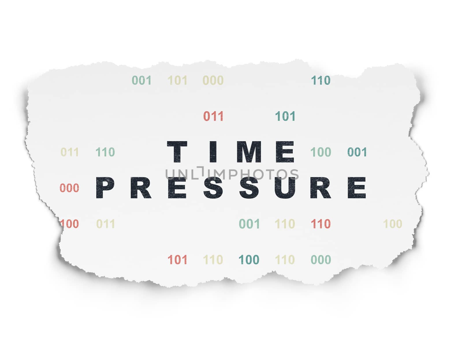 Timeline concept: Time Pressure on Torn Paper background by maxkabakov