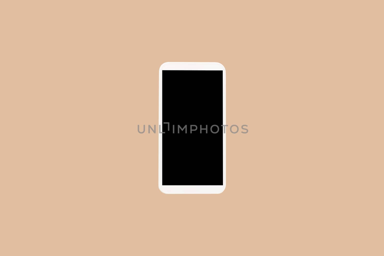 Isolated big blank screen smartphone or cellphone or mobile phone with clipping path