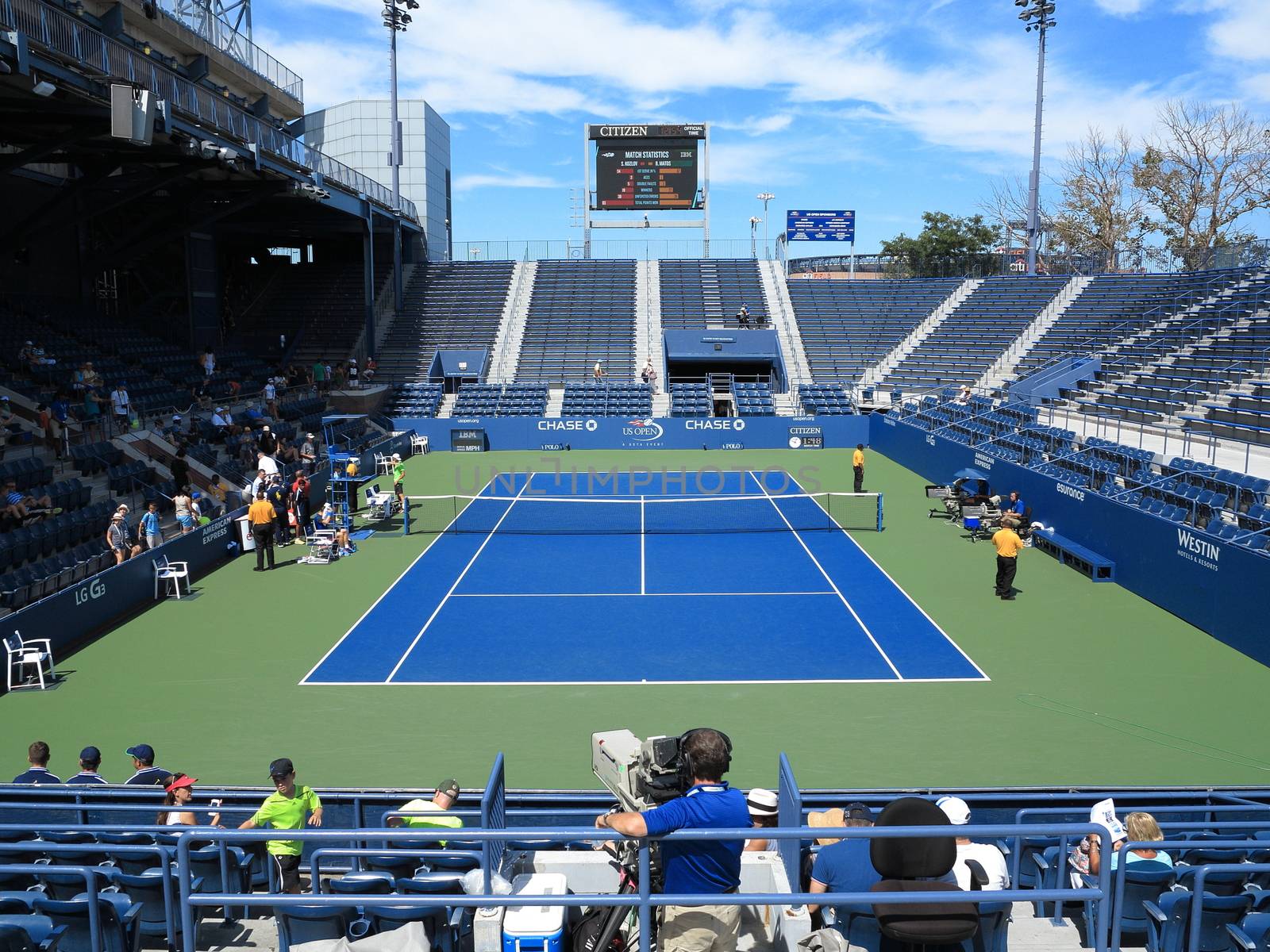 Famous 6,000 seat US Open Grandstand Court at the Billie Jean King Tennis Center.