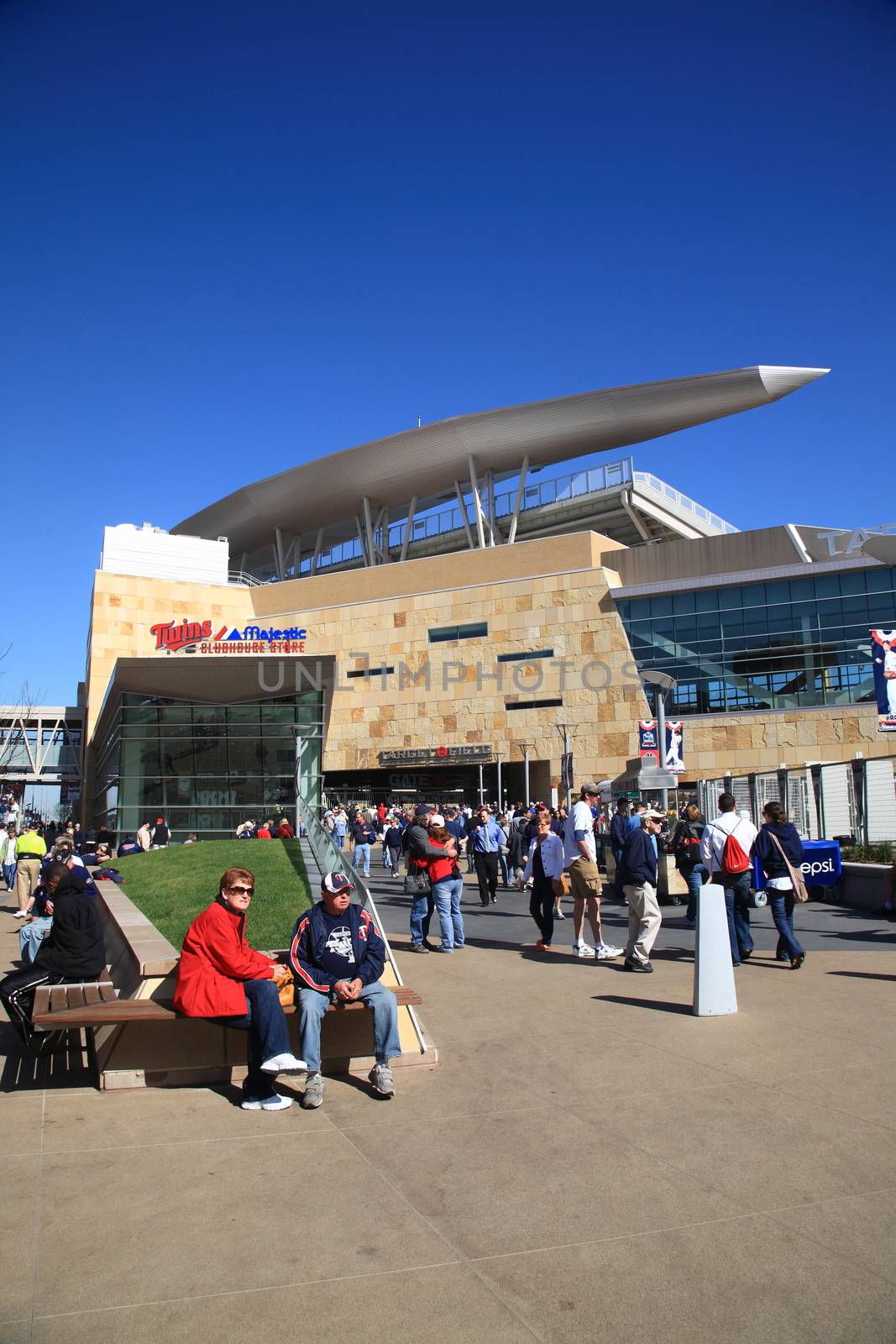 Target Field, ballpark of the Minnesota Twins in Minneapolis which returned outdoor baseball to the twin cities.