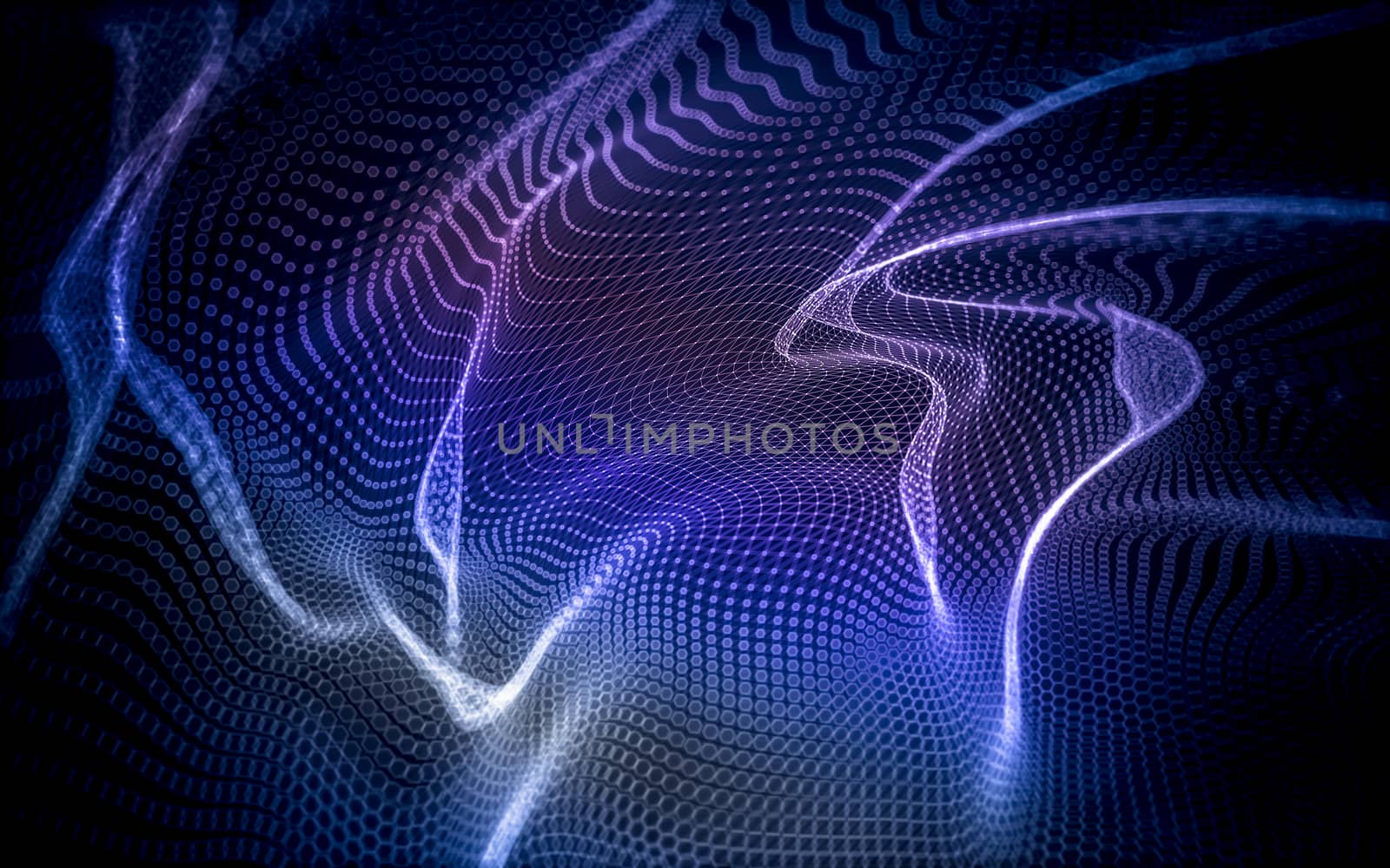 Abstract polygonal space low poly dark background with connecting dots and lines. Connection structure. 3d rendering