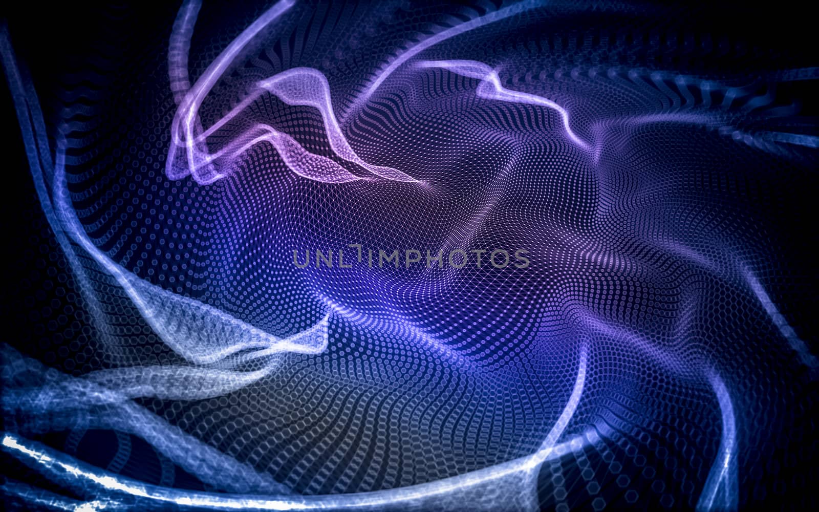 Abstract polygonal space low poly dark background with connecting dots and lines. Connection structure. 3d rendering