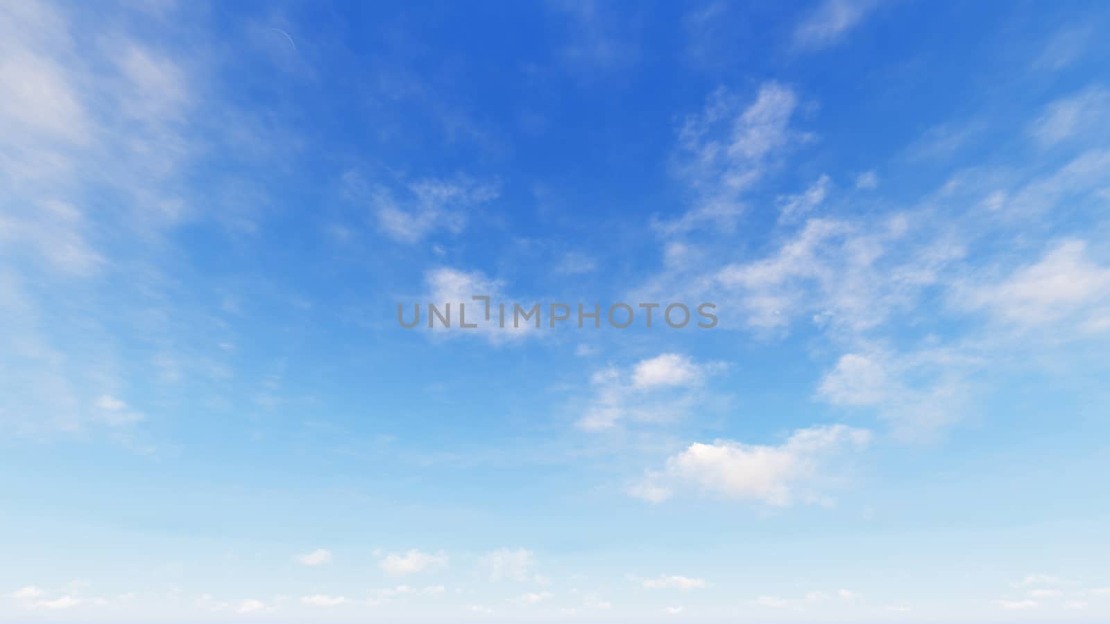 Cloudy blue sky abstract background, blue sky background with tiny clouds, 3d rendering

