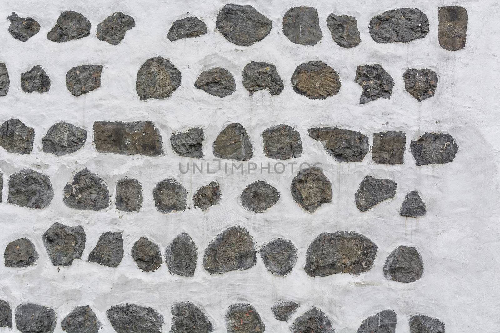 Background, stone wall plastered white