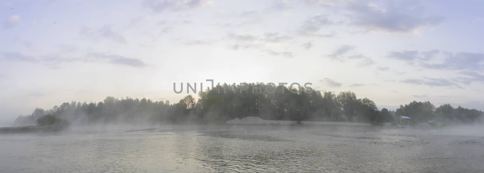 landscape with natural river, nature series