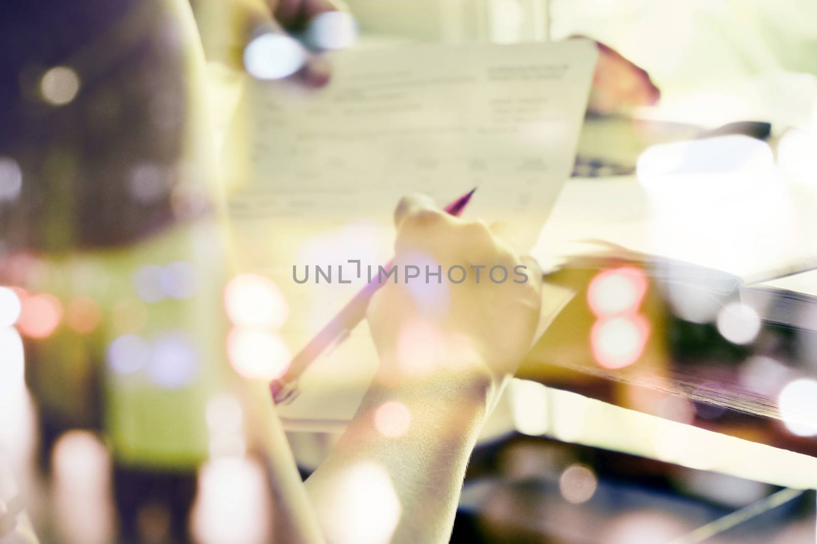 Work hard, business women working at her desk