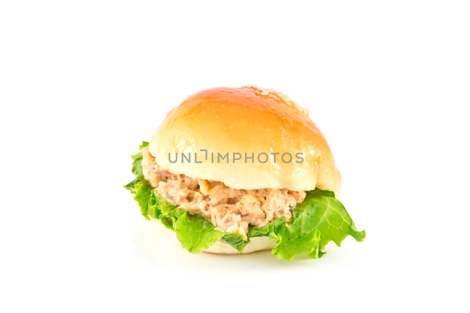 Fresh burger with tuna 