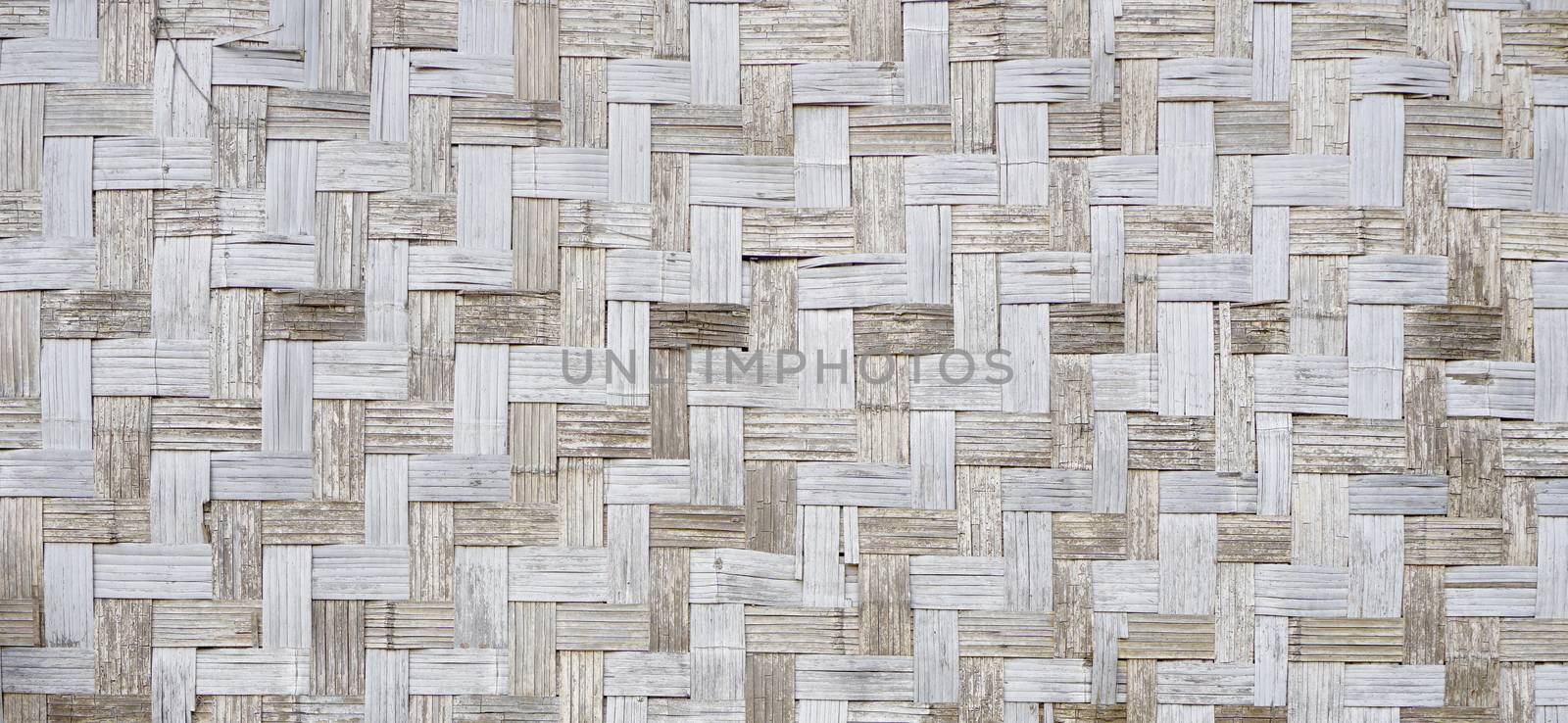 Wall of plaited bamboo strips square vernecular outdoor by polarbearstudio