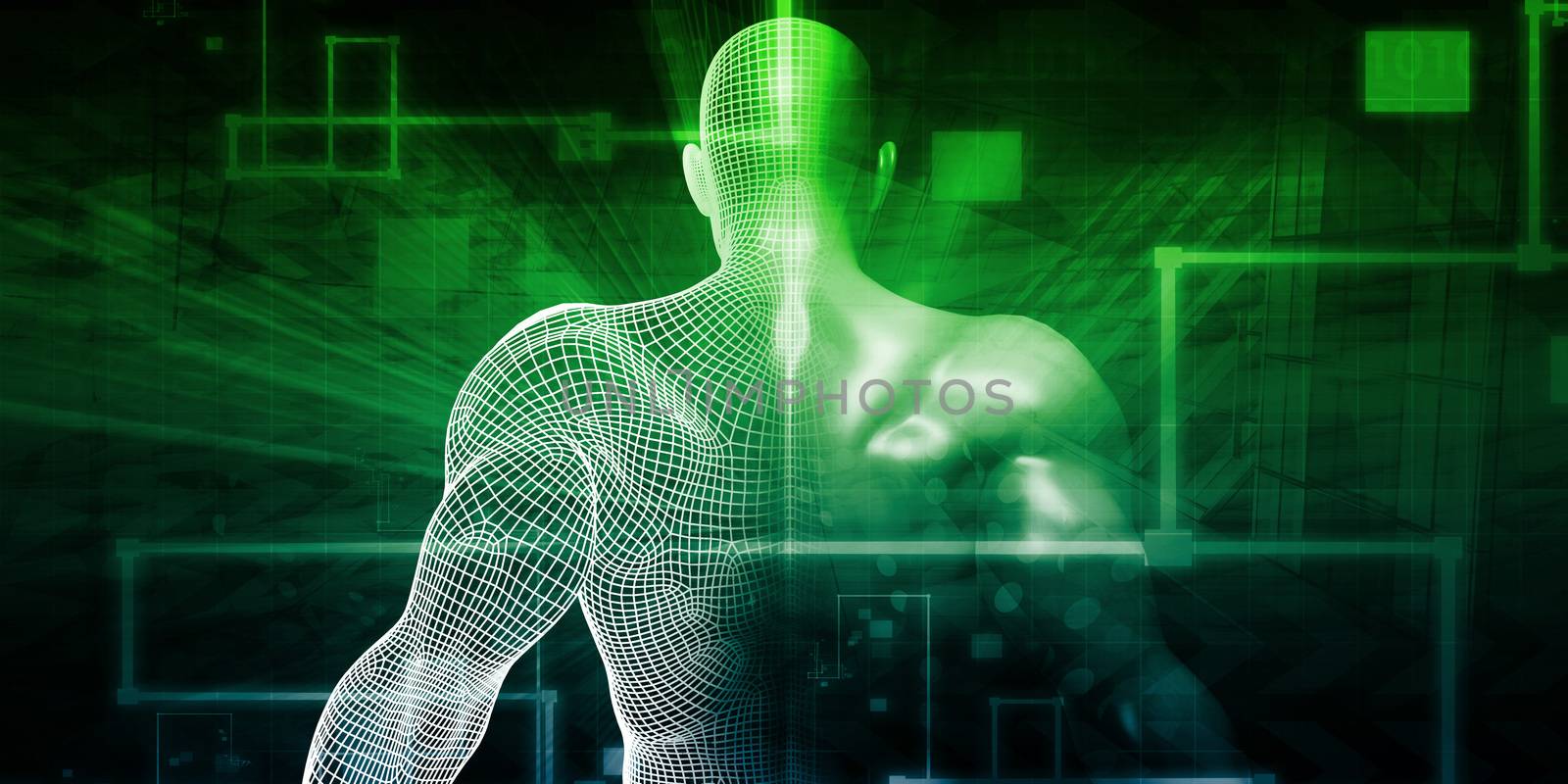 Science Technology Body Concept as an Abstract