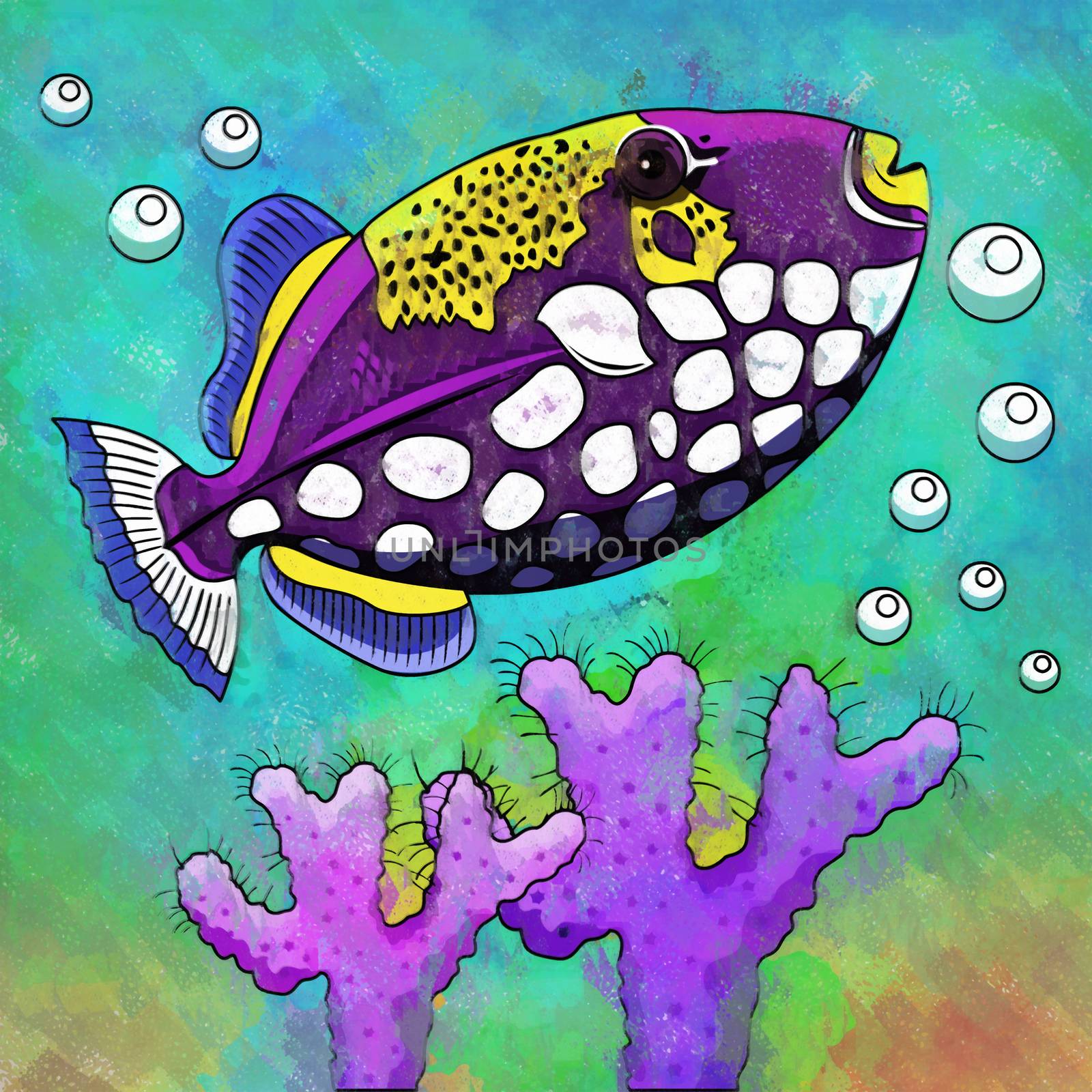 Colorful Aquarium Fish by ConceptCafe